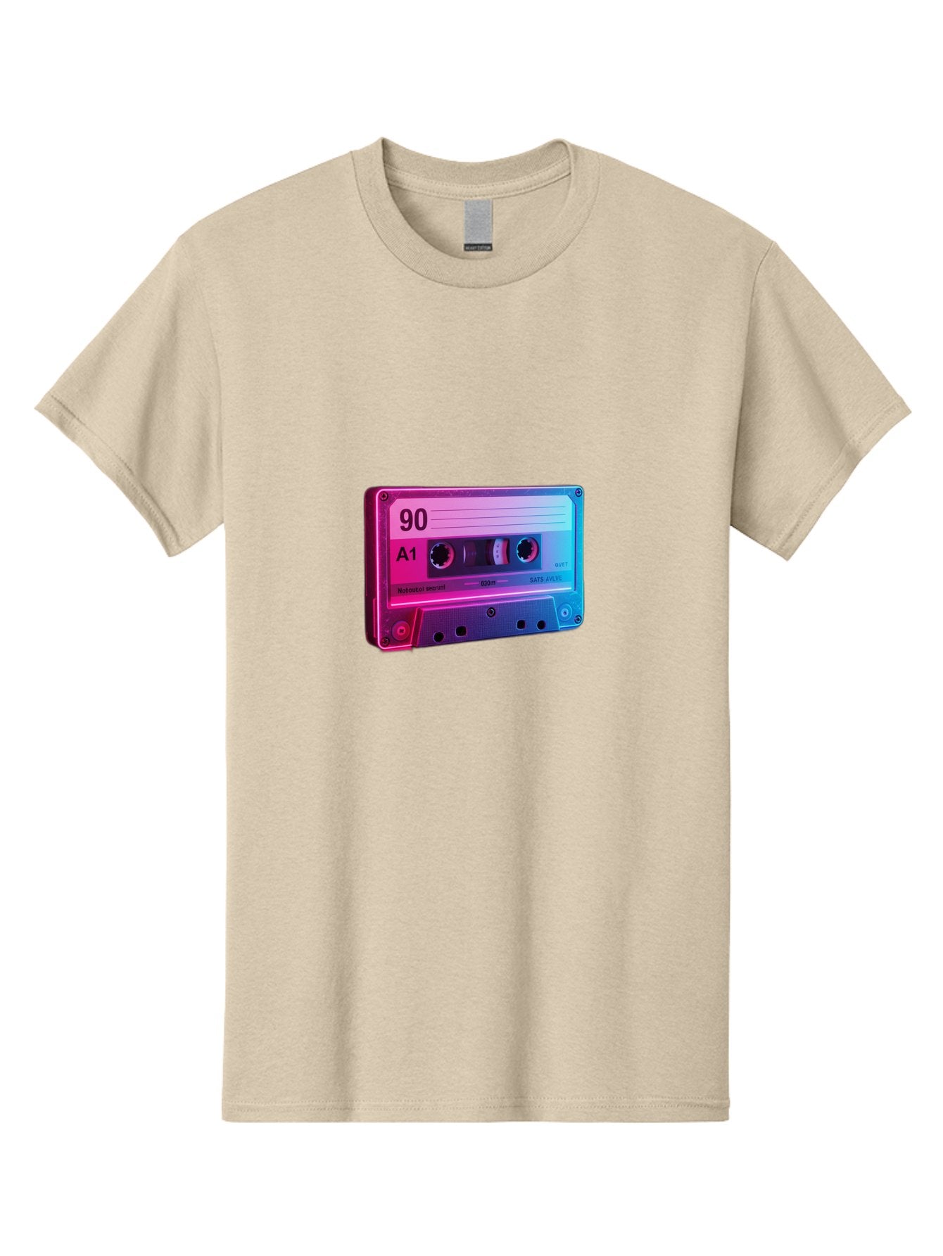 90-A1-Cassette-Tape Men'S Graphic Tee, 100% Cotton, Comfortable Casual Summer Wear, Machine Washable, Retro Cassette Tape, Vintage Music, Nostalgic Technology, 90S Music, A1 Mix Tape, Retro Aesthetics, Vinyl Revival, Music Nostalgia, Baa120 15