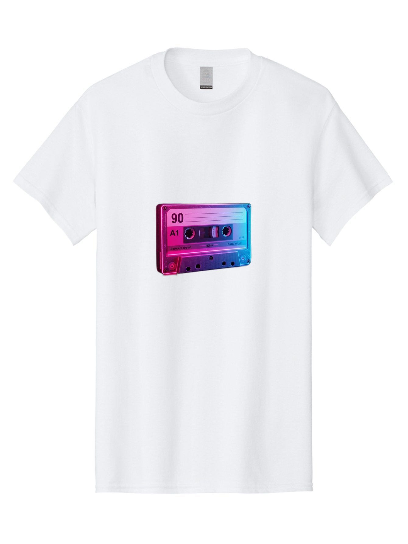 90-A1-Cassette-Tape Men'S Graphic Tee, 100% Cotton, Comfortable Casual Summer Wear, Machine Washable, Retro Cassette Tape, Vintage Music, Nostalgic Technology, 90S Music, A1 Mix Tape, Retro Aesthetics, Vinyl Revival, Music Nostalgia, Baa120 3