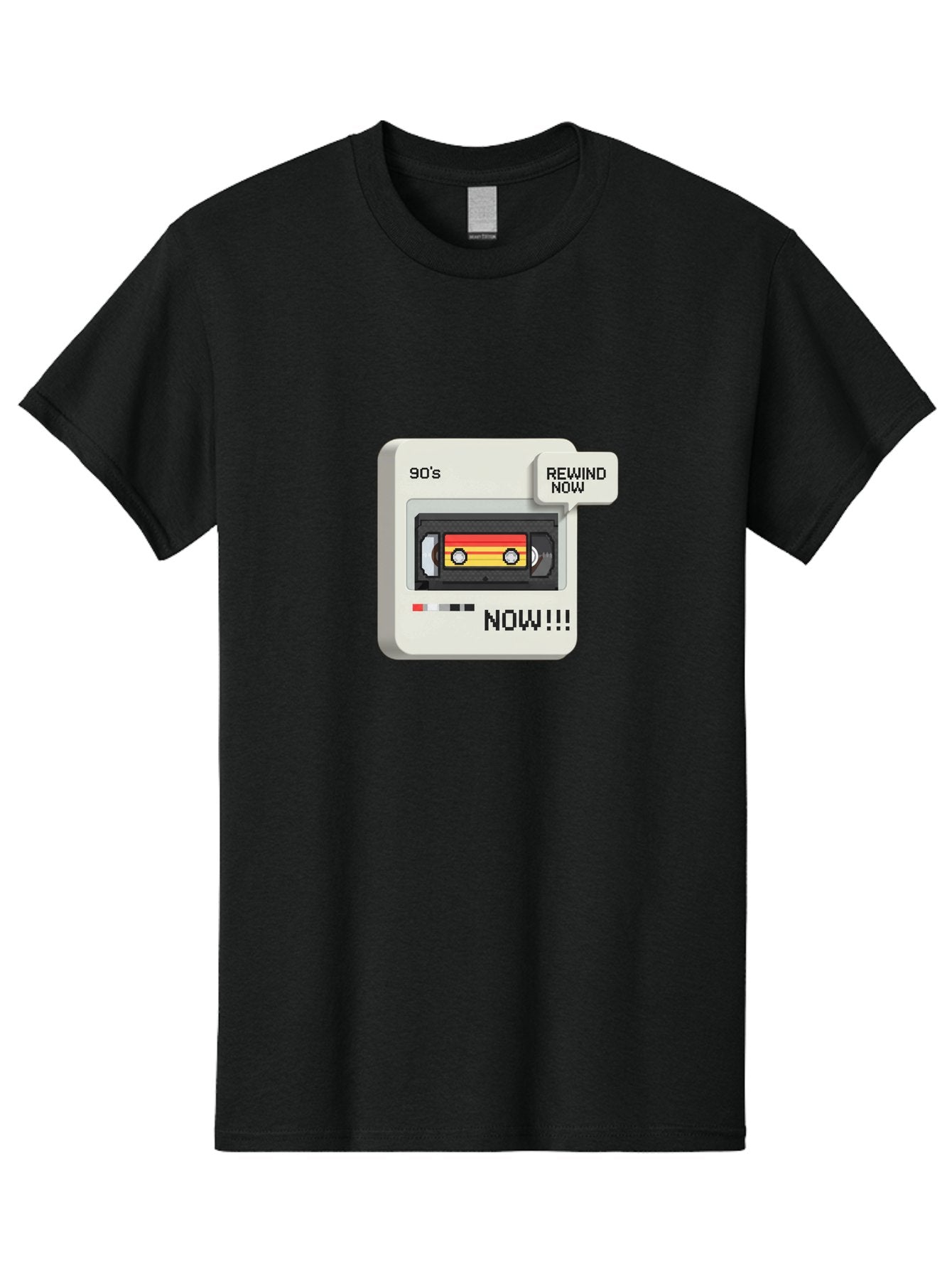 90-S-Rewind Men'S Graphic Tee, 100% Cotton, Comfortable Casual Summer Wear, Machine Washable, Retro Cassette Tape, 90'S Nostalgia, Rewind Now, Vintage Music, Nostalgic Vibes, Retro Technology, Old School Audio, Cassette Player Baa121 7