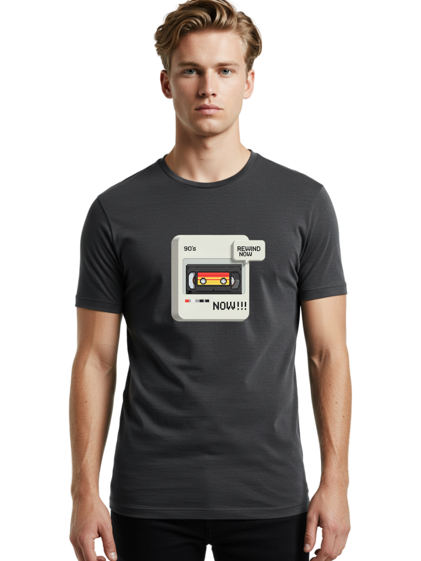 90-S-Rewind Men'S Graphic Tee, 100% Cotton, Comfortable Casual Summer Wear, Machine Washable, Retro Cassette Tape, 90'S Nostalgia, Rewind Now, Vintage Music, Nostalgic Vibes, Retro Technology, Old School Audio, Cassette Player Baa121 14