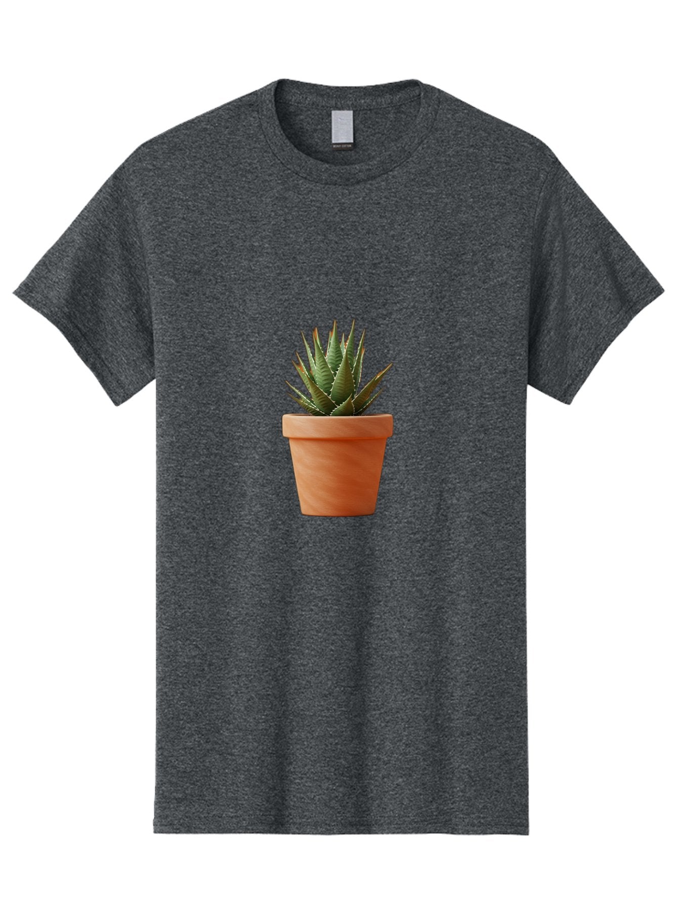 Agave-In-Terracotta-Pot Men'S Graphic Tee, 100% Cotton, Comfortable Casual Summer Wear, Machine Washable, Aloe Vera In Terracotta Pot, Succulent Plant, Indoor Decor, Minimalist Design, Low Maintenance, Green Leaves, Spiky Texture, Home Decor Baa124 14