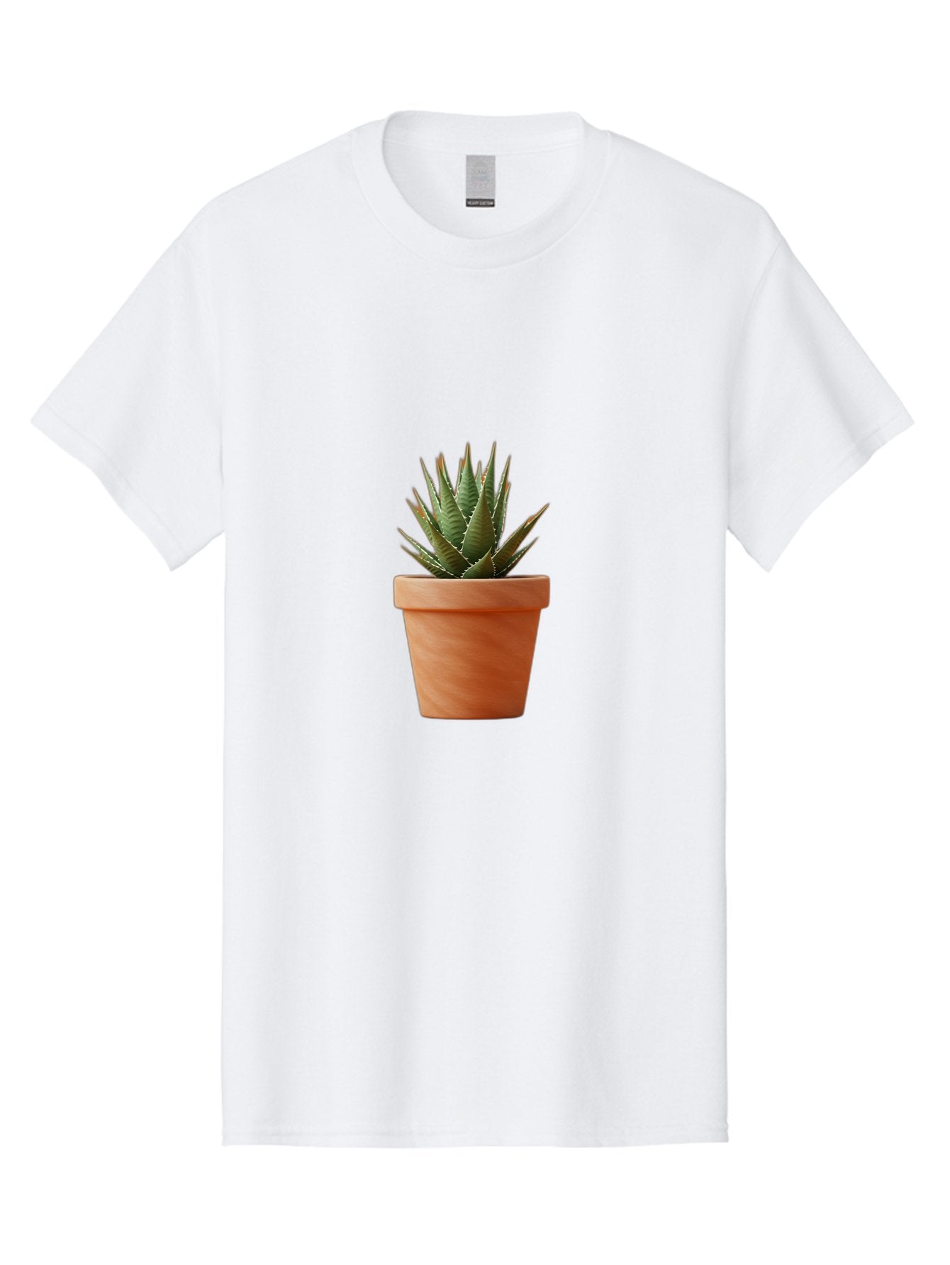 Agave-In-Terracotta-Pot Men'S Graphic Tee, 100% Cotton, Comfortable Casual Summer Wear, Machine Washable, Aloe Vera In Terracotta Pot, Succulent Plant, Indoor Decor, Minimalist Design, Low Maintenance, Green Leaves, Spiky Texture, Home Decor Baa124 7