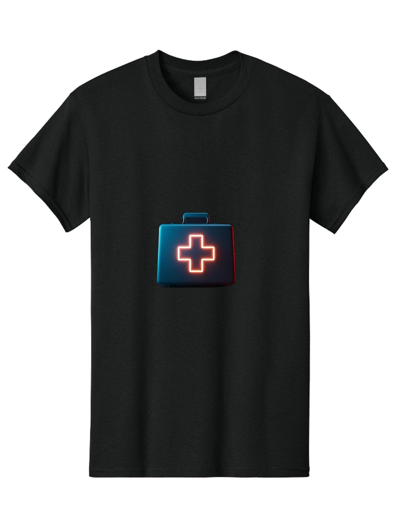 Aid-Kit Men'S Graphic Tee, 100% Cotton, Comfortable Casual Summer Wear, Machine Washable, Medical Kit, First Aid Box, Health Care, Emergency Response, Medical Cross, Neon Sign, 3D Rendering Baa126 11