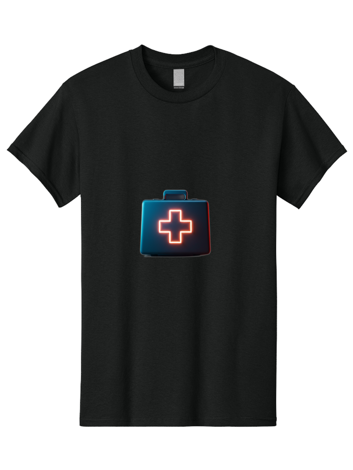Aid-Kit Men'S Graphic Tee, 100% Cotton, Comfortable Casual Summer Wear, Machine Washable, Medical Kit, First Aid Box, Health Care, Emergency Response, Medical Cross, Neon Sign, 3D Rendering Baa126 7