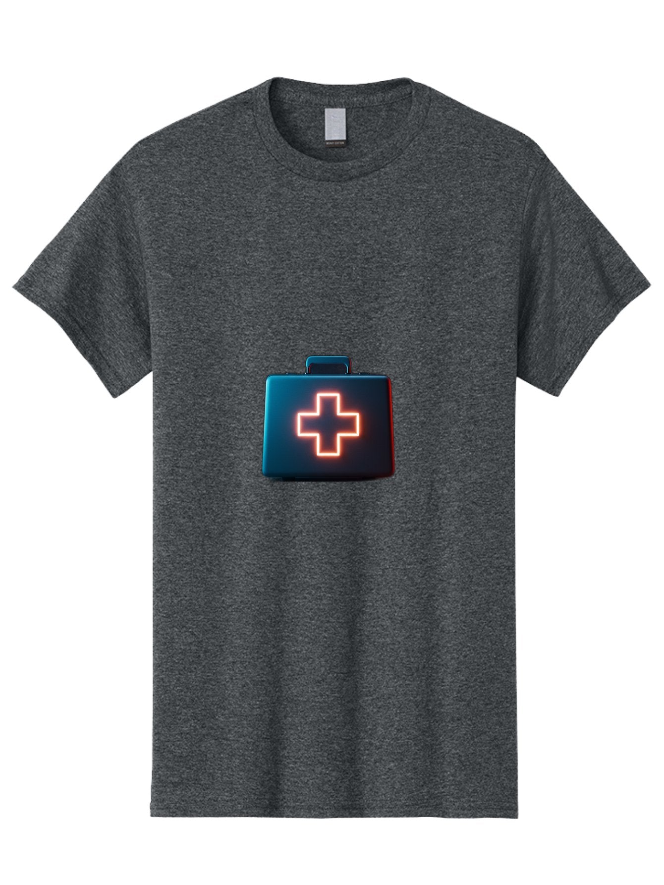 Aid-Kit Men'S Graphic Tee, 100% Cotton, Comfortable Casual Summer Wear, Machine Washable, Medical Kit, First Aid Box, Health Care, Emergency Response, Medical Cross, Neon Sign, 3D Rendering Baa126 13