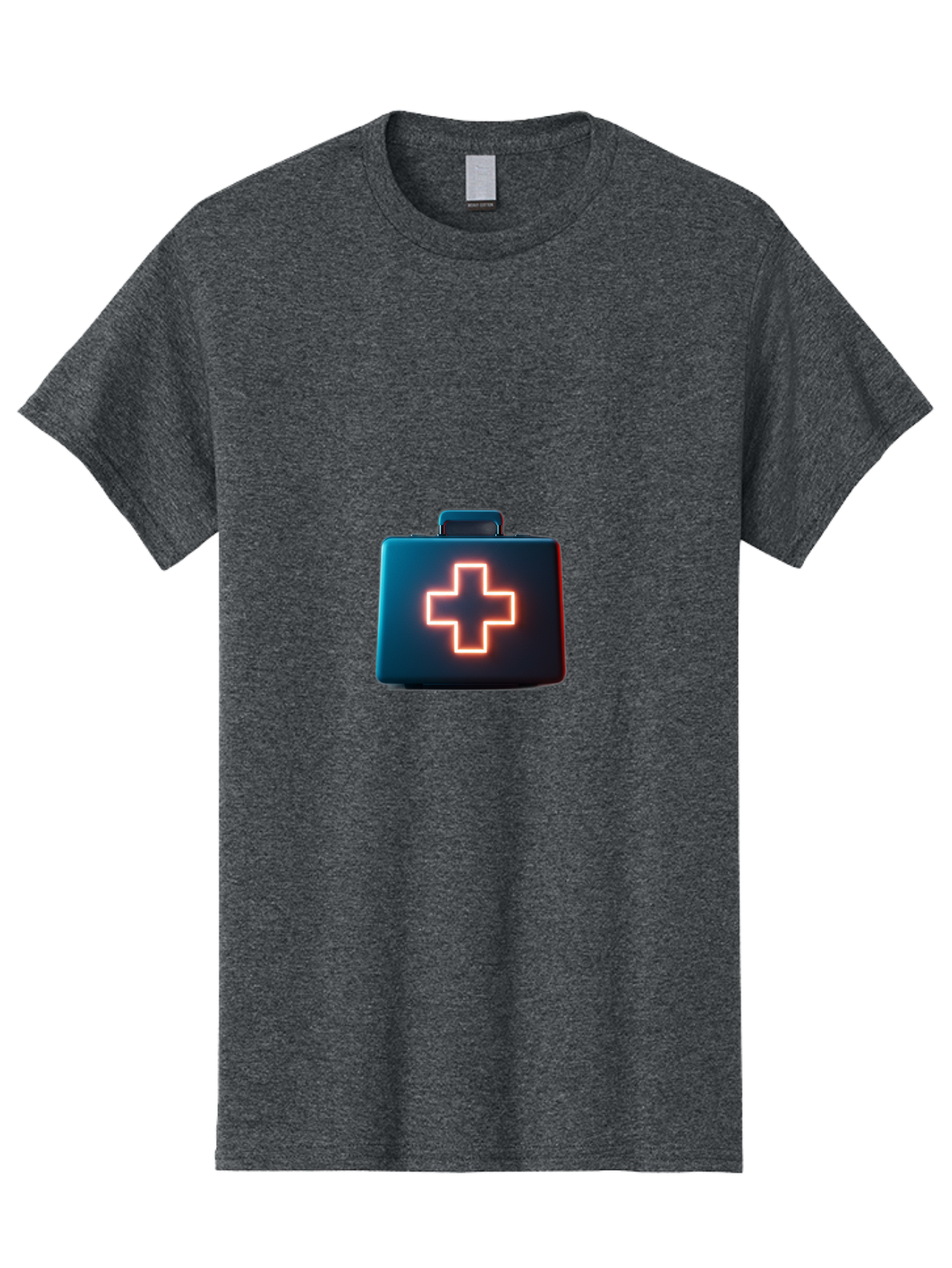 Aid-Kit Men'S Graphic Tee, 100% Cotton, Comfortable Casual Summer Wear, Machine Washable, Medical Kit, First Aid Box, Health Care, Emergency Response, Medical Cross, Neon Sign, 3D Rendering Baa126 29