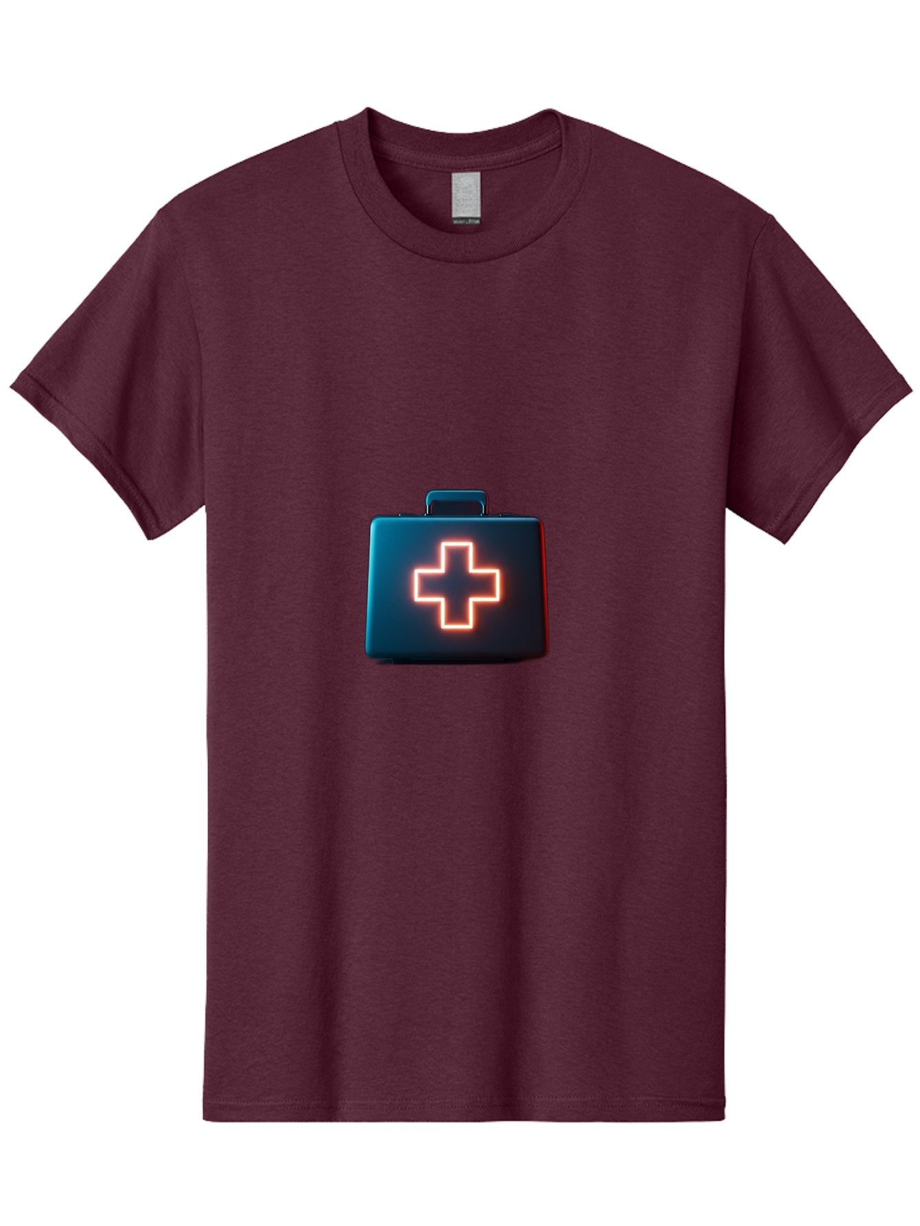 Aid-Kit Men'S Graphic Tee, 100% Cotton, Comfortable Casual Summer Wear, Machine Washable, Medical Kit, First Aid Box, Health Care, Emergency Response, Medical Cross, Neon Sign, 3D Rendering Baa126 6