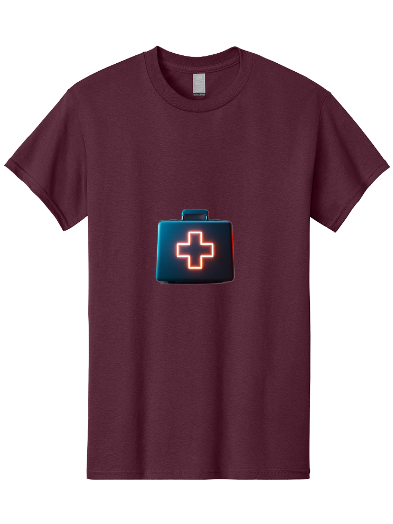 Aid-Kit Men'S Graphic Tee, 100% Cotton, Comfortable Casual Summer Wear, Machine Washable, Medical Kit, First Aid Box, Health Care, Emergency Response, Medical Cross, Neon Sign, 3D Rendering Baa126 13