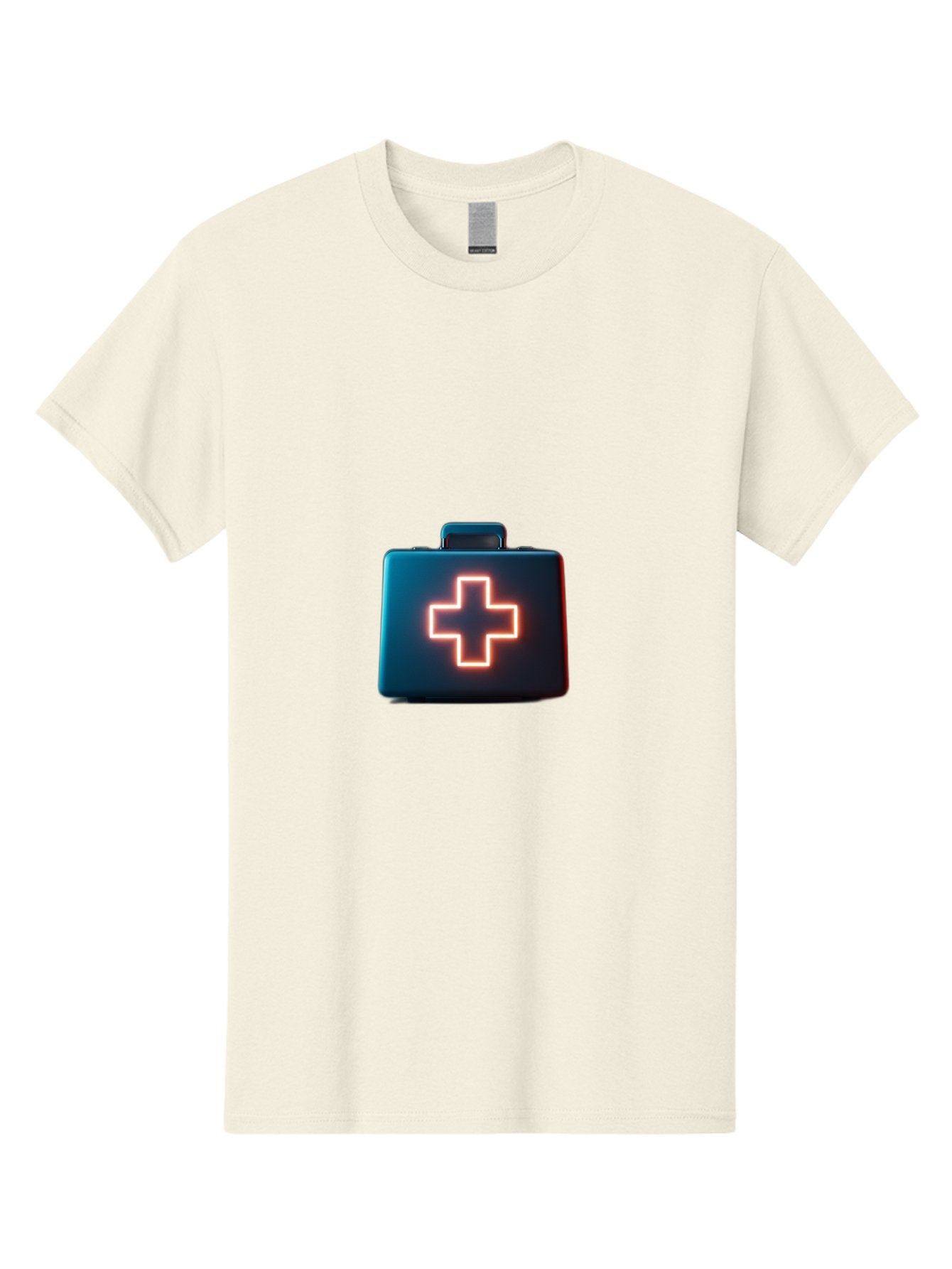 Aid-Kit Men'S Graphic Tee, 100% Cotton, Comfortable Casual Summer Wear, Machine Washable, Medical Kit, First Aid Box, Health Care, Emergency Response, Medical Cross, Neon Sign, 3D Rendering Baa126 9