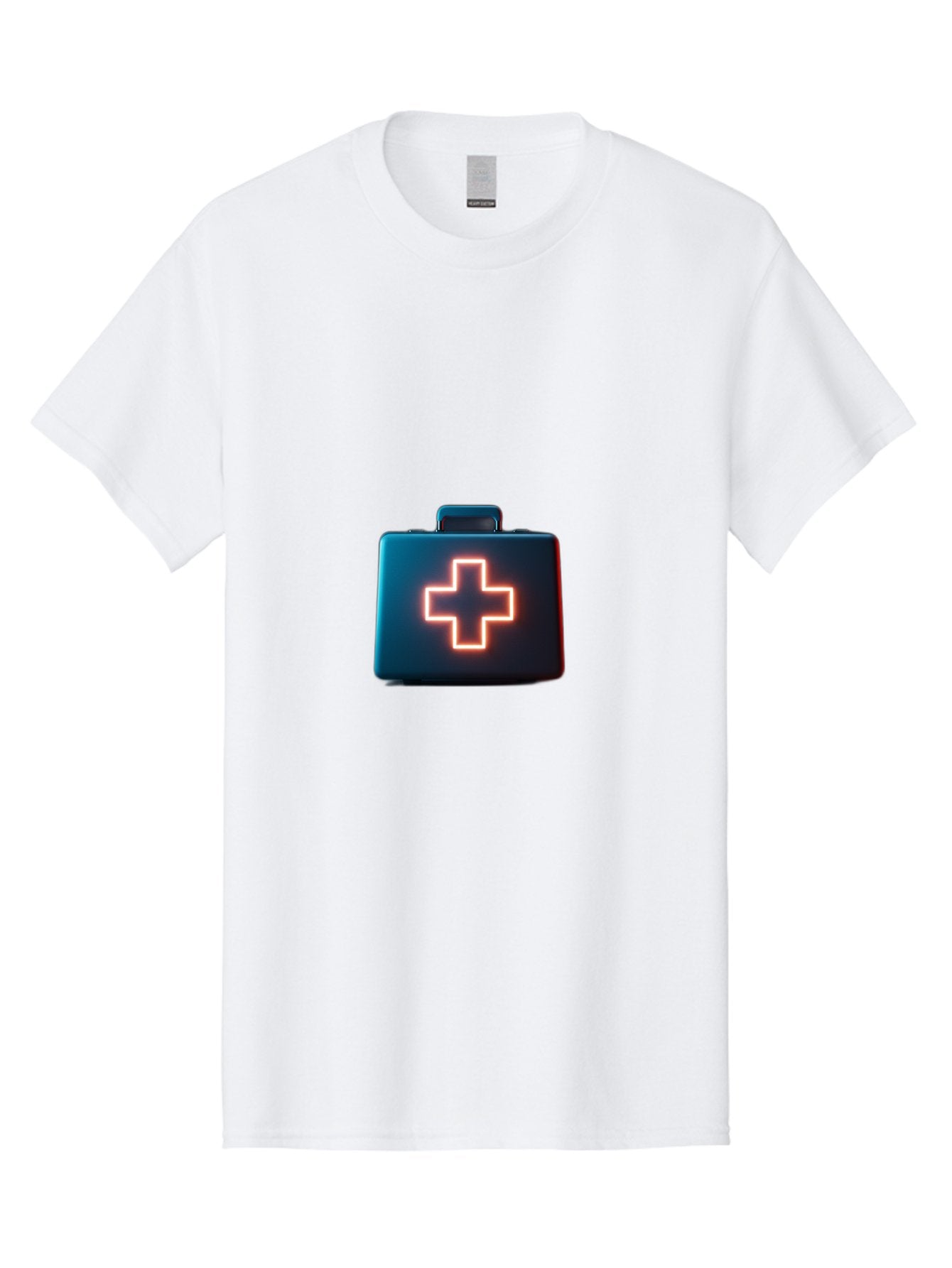Aid-Kit Men'S Graphic Tee, 100% Cotton, Comfortable Casual Summer Wear, Machine Washable, Medical Kit, First Aid Box, Health Care, Emergency Response, Medical Cross, Neon Sign, 3D Rendering Baa126 12