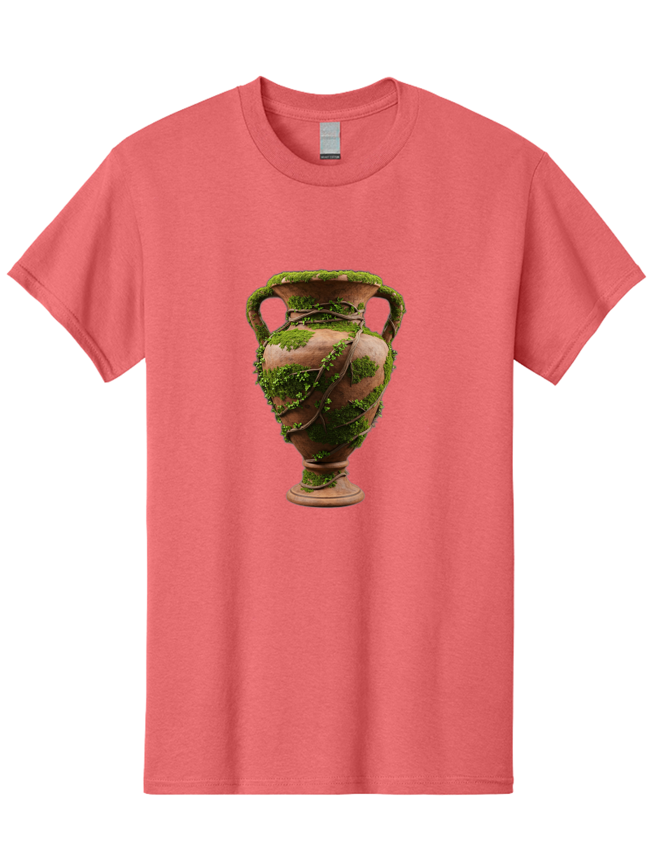 Amphora Men'S Graphic Tee, 100% Cotton, Comfortable Casual Summer Wear, Machine Washable, Moss And Vines, Terracotta Vase, Greenery, Rustic Charm, Natural Decor, Earthy Tones, Botanical Elements, Vintage Pottery, Eclectic Style Baa128 19