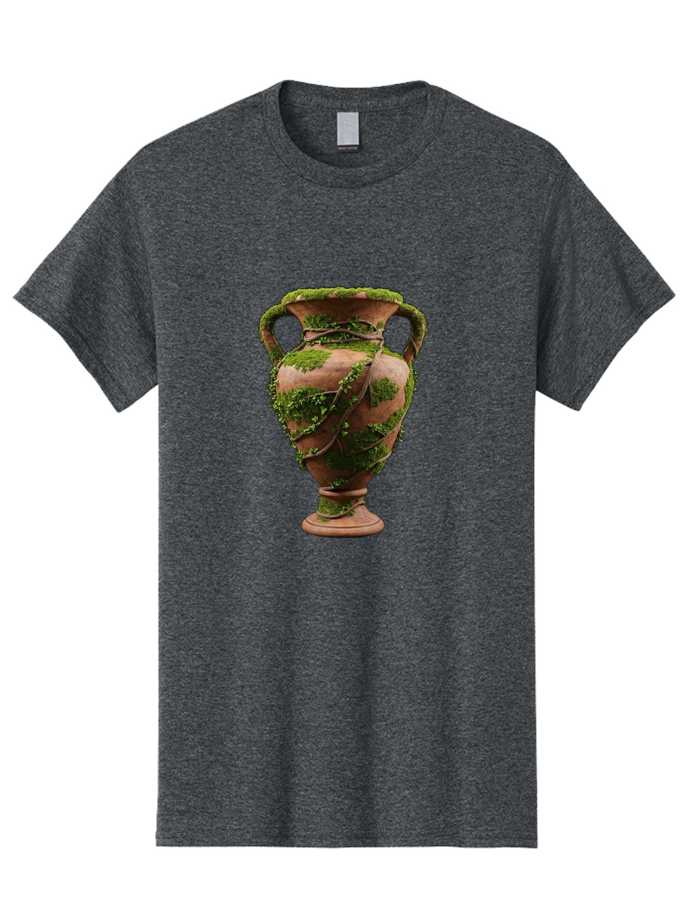 Amphora Men'S Graphic Tee, 100% Cotton, Comfortable Casual Summer Wear, Machine Washable, Moss And Vines, Terracotta Vase, Greenery, Rustic Charm, Natural Decor, Earthy Tones, Botanical Elements, Vintage Pottery, Eclectic Style Baa128 10