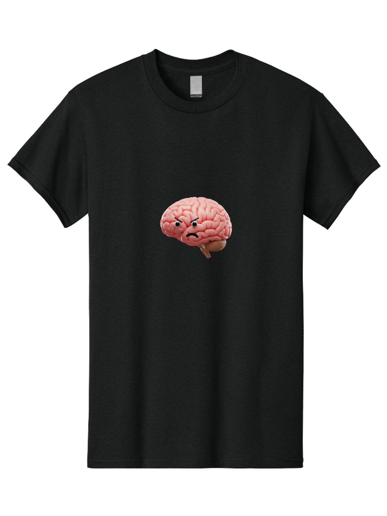 Angry-Brain Men'S Graphic Tee, 100% Cotton, Comfortable Casual Summer Wear, Machine Washable, Human Brain With Angry Face, Negative Emotions, Frustration, Cognitive Overload, Neuroscience, Mental Health, Brain Function, Emotional Intelligence Baa132 11
