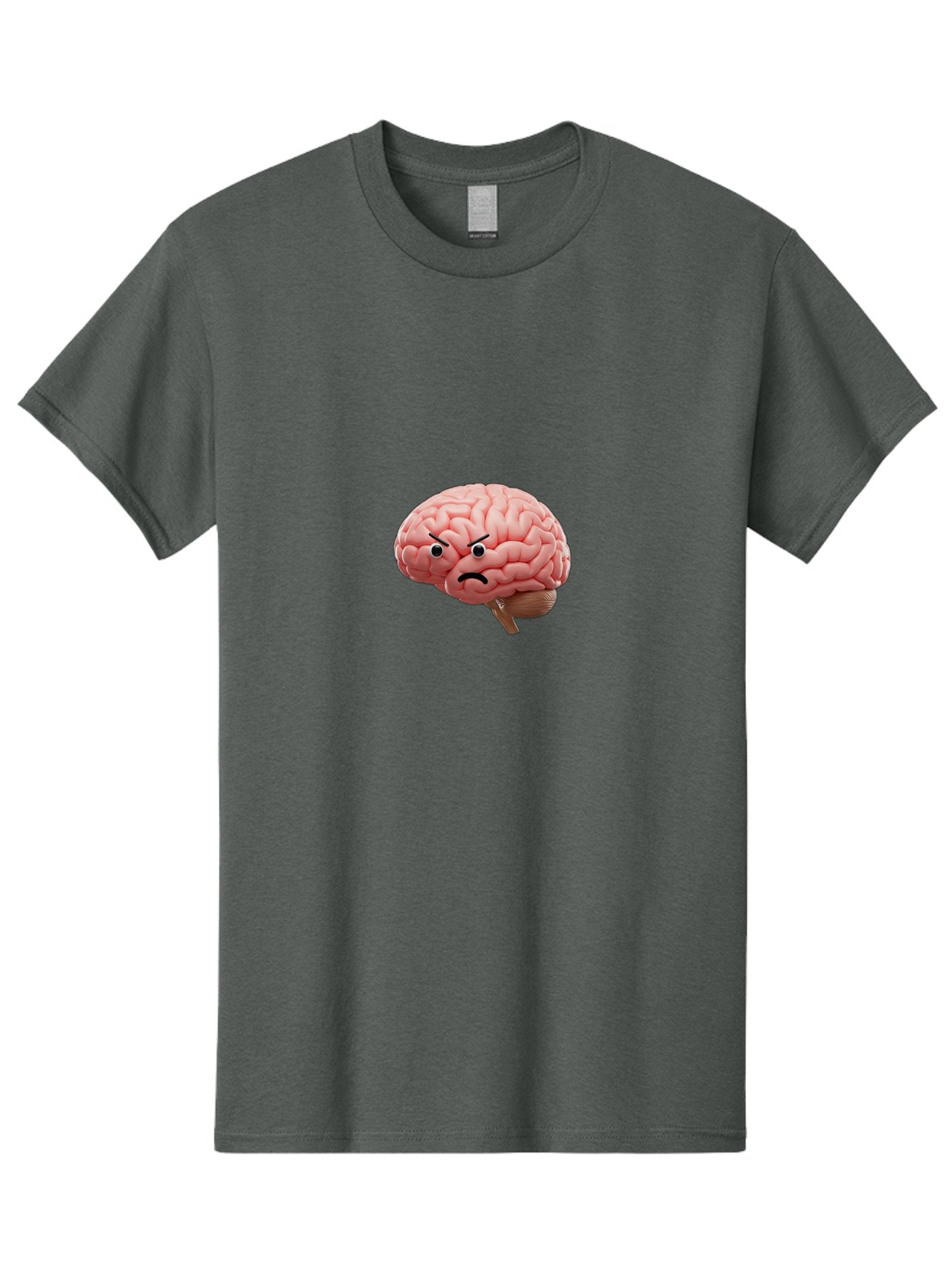 Angry-Brain Men'S Graphic Tee, 100% Cotton, Comfortable Casual Summer Wear, Machine Washable, Human Brain With Angry Face, Negative Emotions, Frustration, Cognitive Overload, Neuroscience, Mental Health, Brain Function, Emotional Intelligence Baa132 14