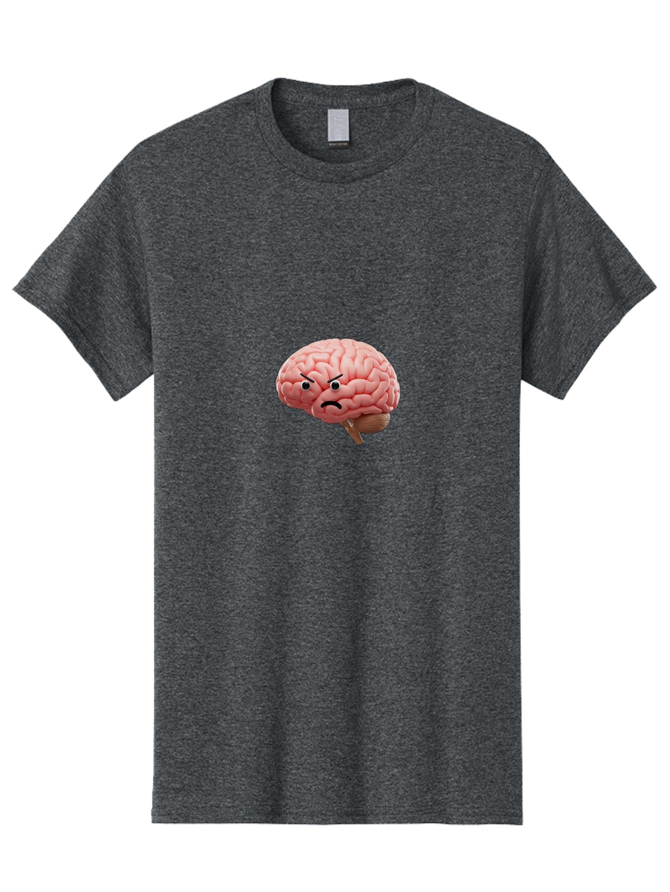 Angry-Brain Men'S Graphic Tee, 100% Cotton, Comfortable Casual Summer Wear, Machine Washable, Human Brain With Angry Face, Negative Emotions, Frustration, Cognitive Overload, Neuroscience, Mental Health, Brain Function, Emotional Intelligence Baa132 13
