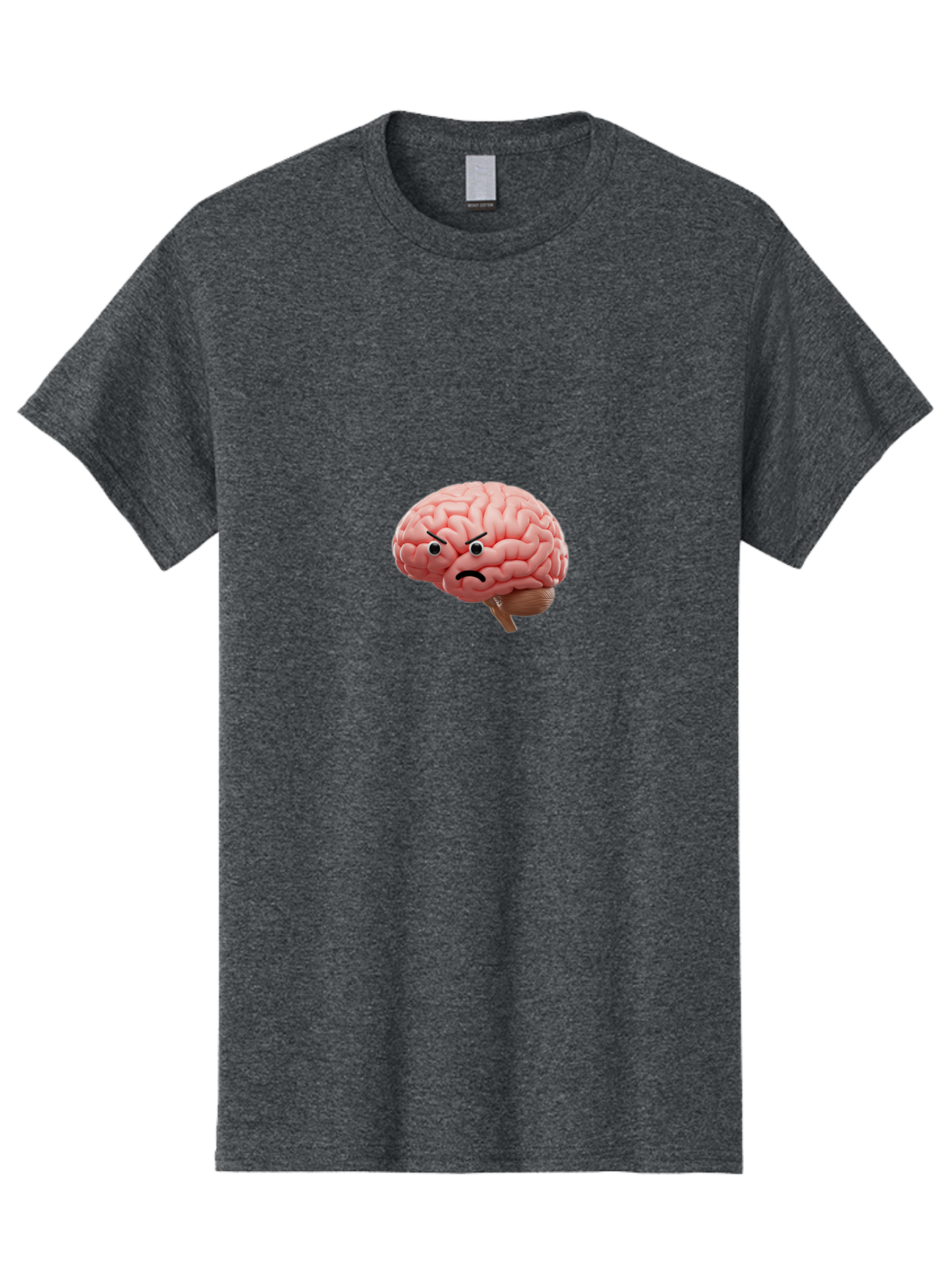 Angry-Brain Men'S Graphic Tee, 100% Cotton, Comfortable Casual Summer Wear, Machine Washable, Human Brain With Angry Face, Negative Emotions, Frustration, Cognitive Overload, Neuroscience, Mental Health, Brain Function, Emotional Intelligence Baa132 29