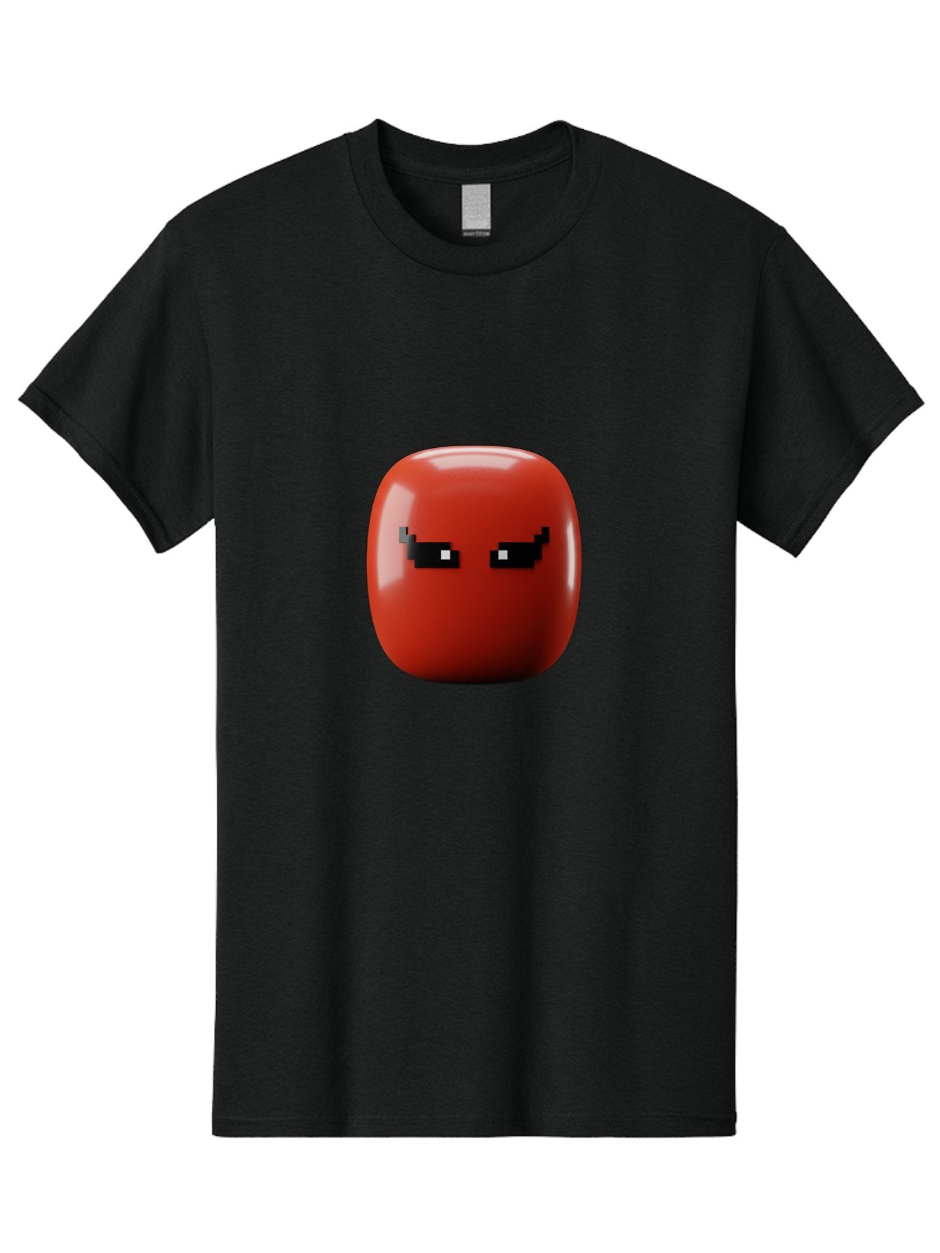 Angry-Tomato Men'S Graphic Tee, 100% Cotton, Comfortable Casual Summer Wear, Machine Washable, Angry Face, Pixel Art Style, Digital Illustration, Red Tomato, Emotive Expression, Playful Design, Cartoon Character Baa135 15