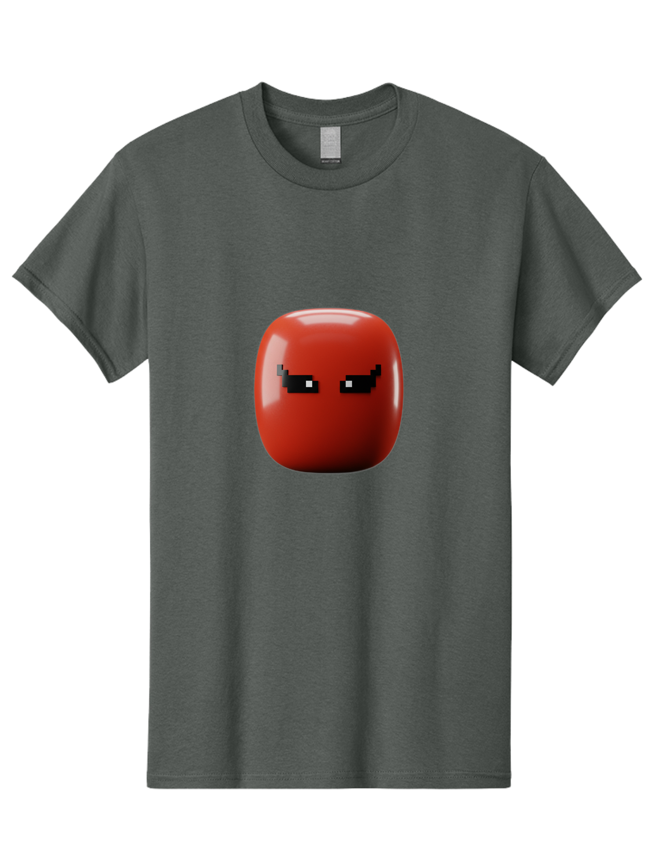 Angry-Tomato Men'S Graphic Tee, 100% Cotton, Comfortable Casual Summer Wear, Machine Washable, Angry Face, Pixel Art Style, Digital Illustration, Red Tomato, Emotive Expression, Playful Design, Cartoon Character Baa135 23
