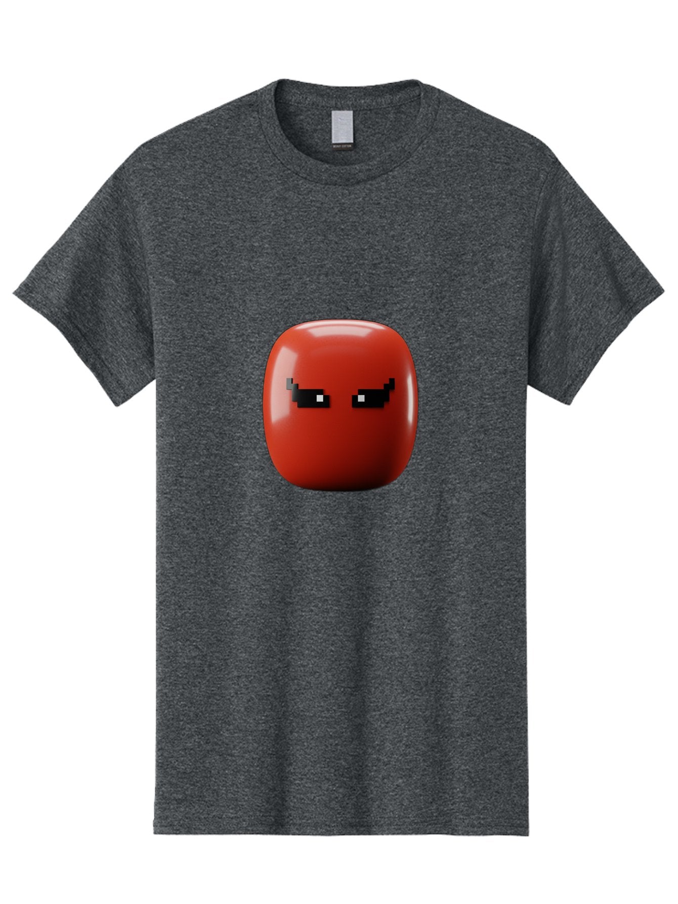 Angry-Tomato Men'S Graphic Tee, 100% Cotton, Comfortable Casual Summer Wear, Machine Washable, Angry Face, Pixel Art Style, Digital Illustration, Red Tomato, Emotive Expression, Playful Design, Cartoon Character Baa135 10