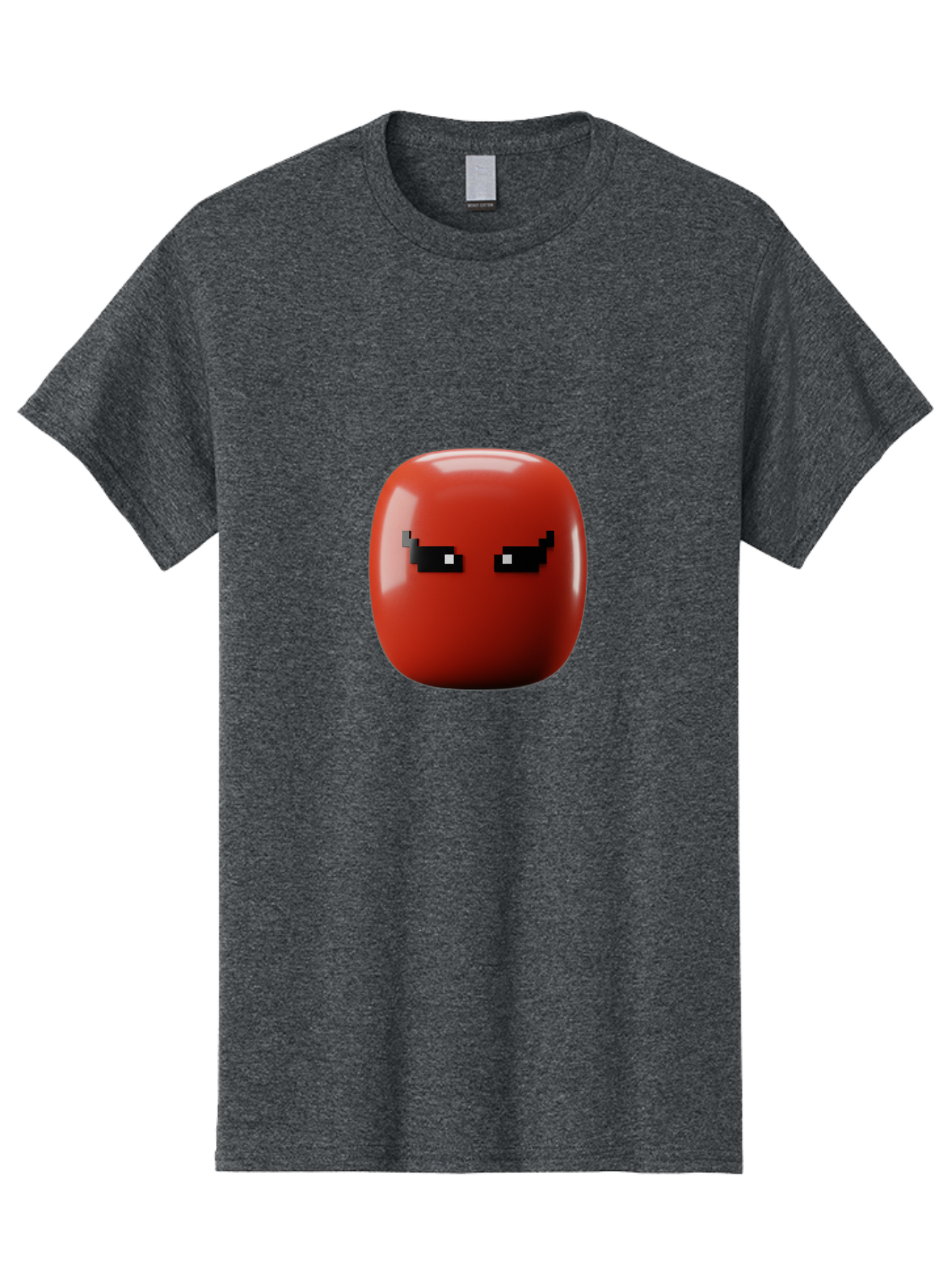 Angry-Tomato Men'S Graphic Tee, 100% Cotton, Comfortable Casual Summer Wear, Machine Washable, Angry Face, Pixel Art Style, Digital Illustration, Red Tomato, Emotive Expression, Playful Design, Cartoon Character Baa135 27
