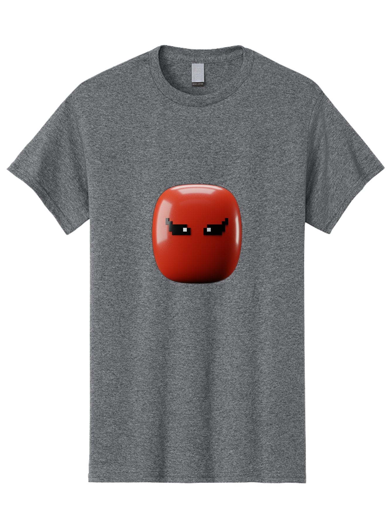Angry-Tomato Men'S Graphic Tee, 100% Cotton, Comfortable Casual Summer Wear, Machine Washable, Angry Face, Pixel Art Style, Digital Illustration, Red Tomato, Emotive Expression, Playful Design, Cartoon Character Baa135 8