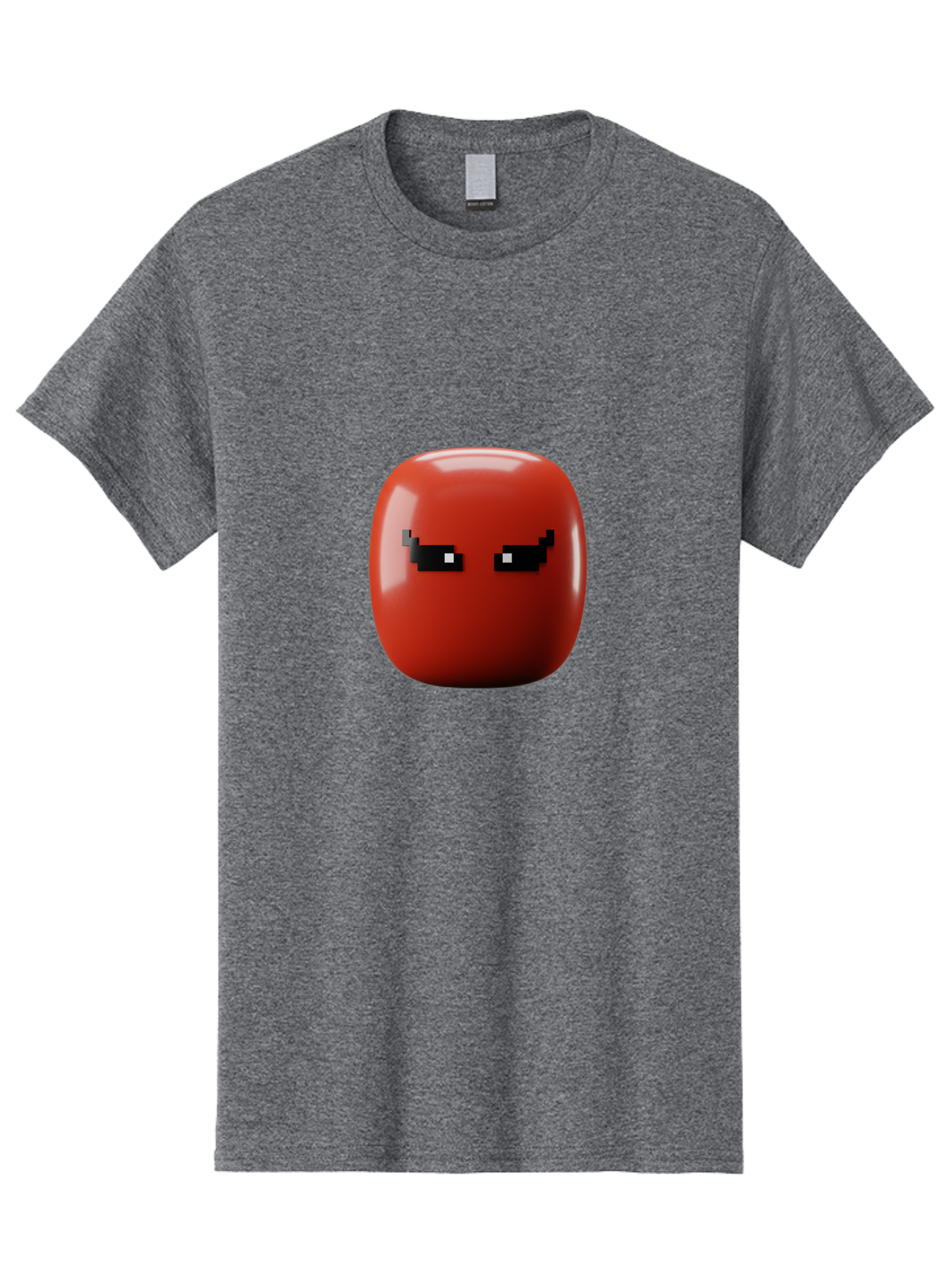 Angry-Tomato Men'S Graphic Tee, 100% Cotton, Comfortable Casual Summer Wear, Machine Washable, Angry Face, Pixel Art Style, Digital Illustration, Red Tomato, Emotive Expression, Playful Design, Cartoon Character Baa135 11