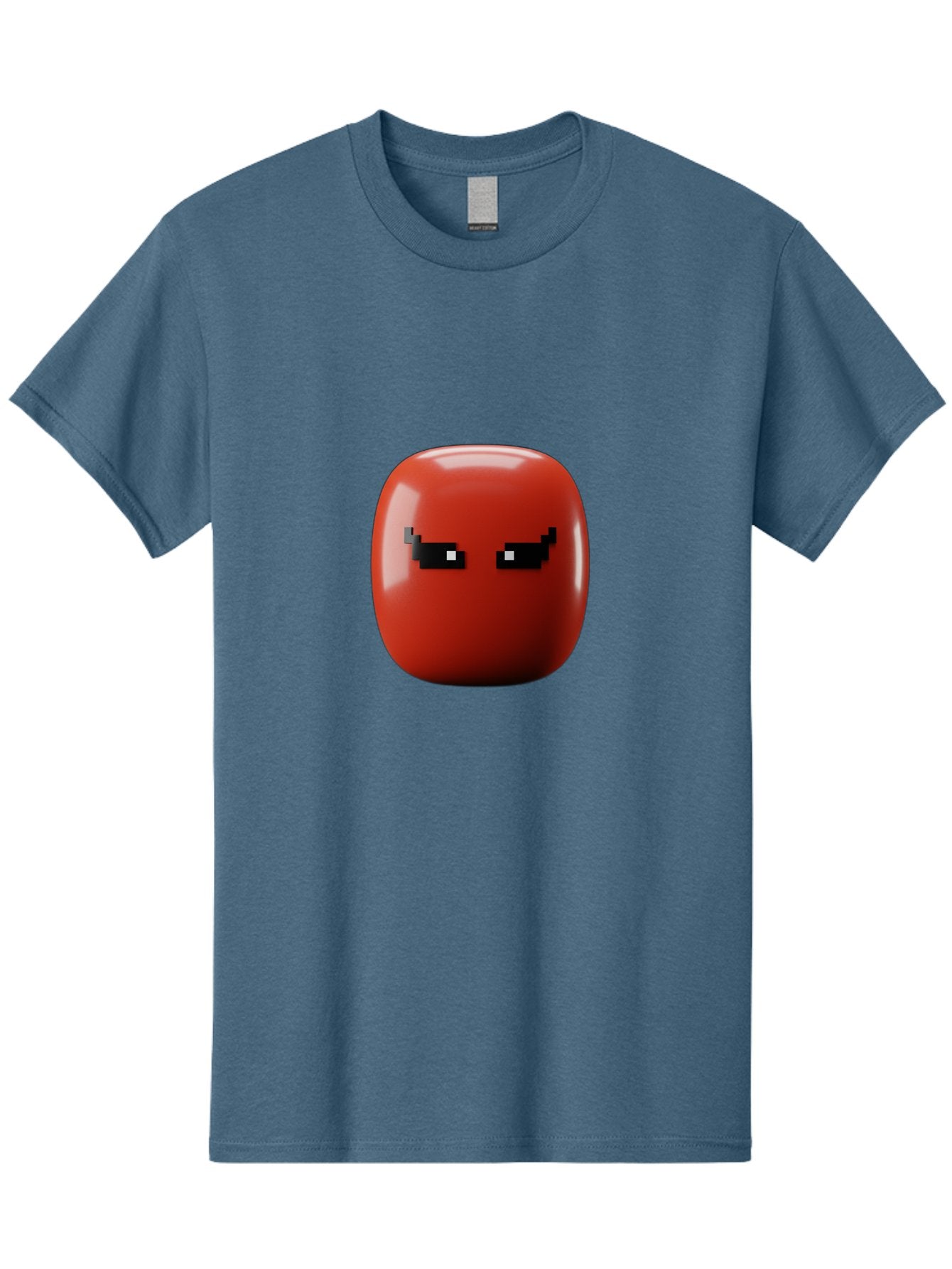 Angry-Tomato Men'S Graphic Tee, 100% Cotton, Comfortable Casual Summer Wear, Machine Washable, Angry Face, Pixel Art Style, Digital Illustration, Red Tomato, Emotive Expression, Playful Design, Cartoon Character Baa135 13