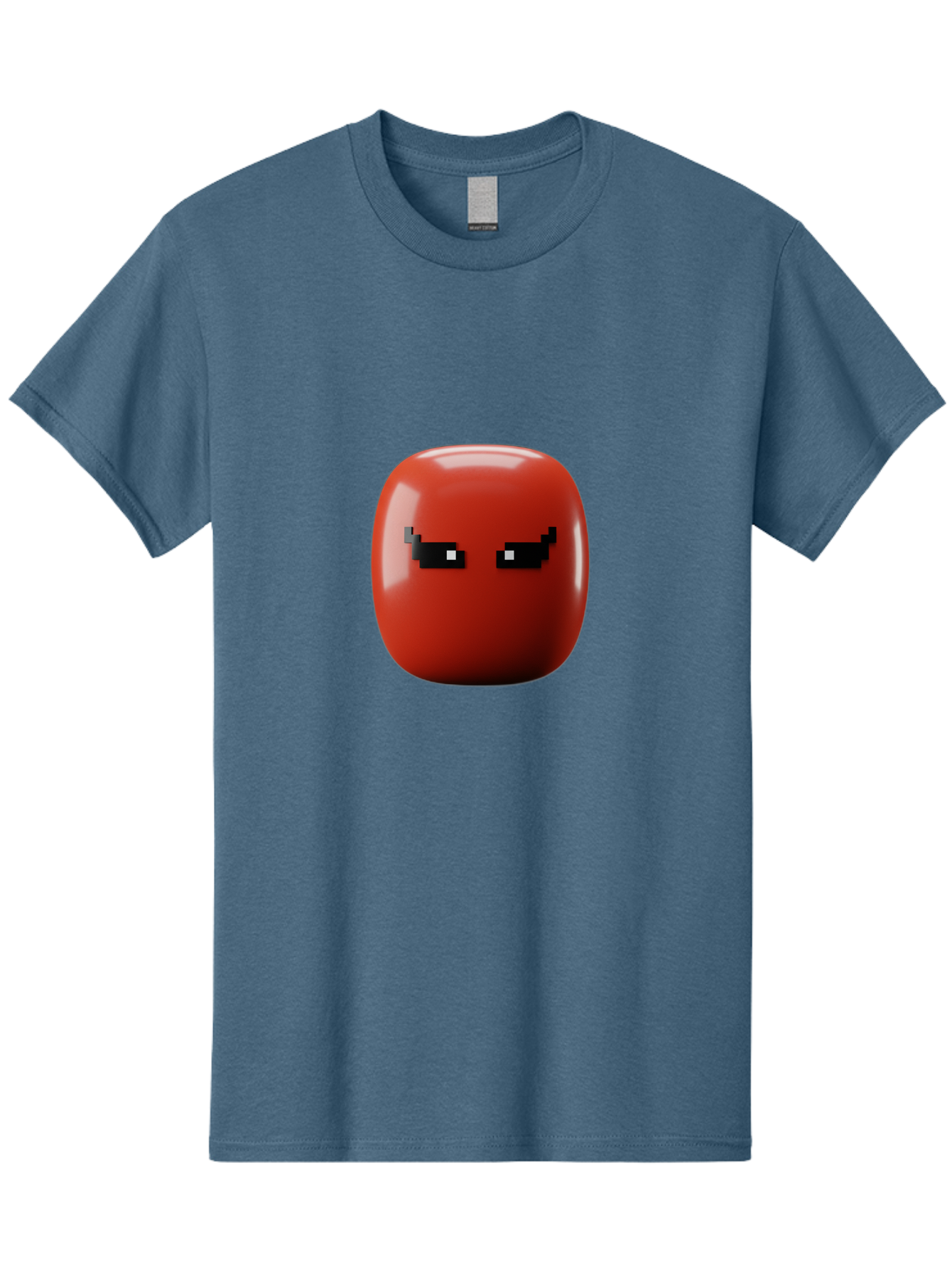 Angry-Tomato Men'S Graphic Tee, 100% Cotton, Comfortable Casual Summer Wear, Machine Washable, Angry Face, Pixel Art Style, Digital Illustration, Red Tomato, Emotive Expression, Playful Design, Cartoon Character Baa135 29