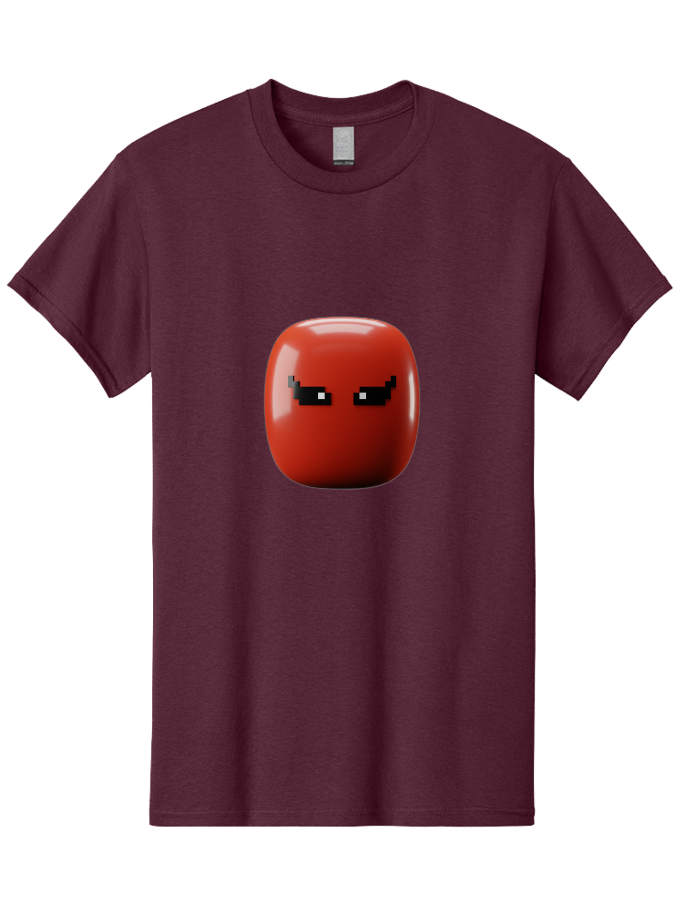 Angry-Tomato Men'S Graphic Tee, 100% Cotton, Comfortable Casual Summer Wear, Machine Washable, Angry Face, Pixel Art Style, Digital Illustration, Red Tomato, Emotive Expression, Playful Design, Cartoon Character Baa135 15