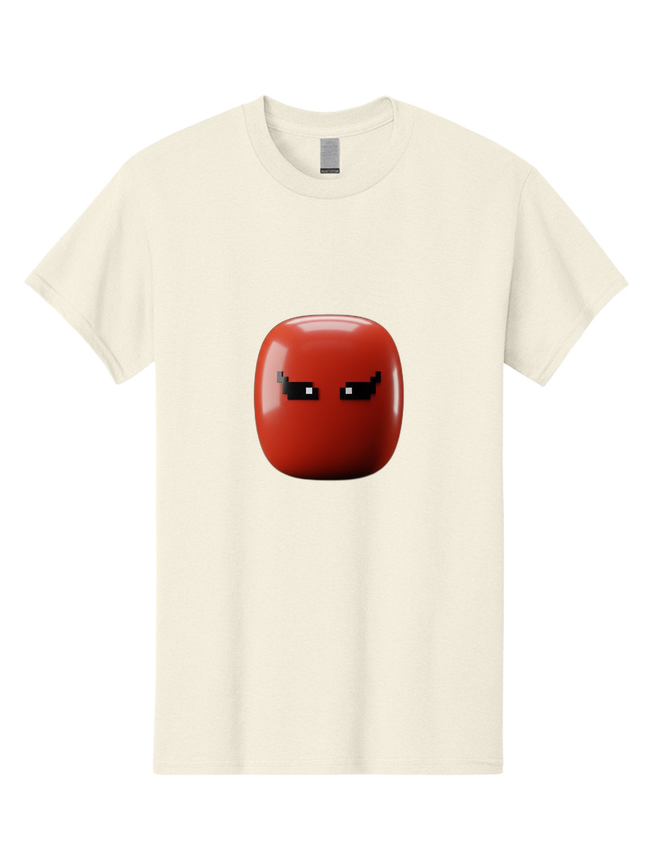 Angry-Tomato Men'S Graphic Tee, 100% Cotton, Comfortable Casual Summer Wear, Machine Washable, Angry Face, Pixel Art Style, Digital Illustration, Red Tomato, Emotive Expression, Playful Design, Cartoon Character Baa135 7