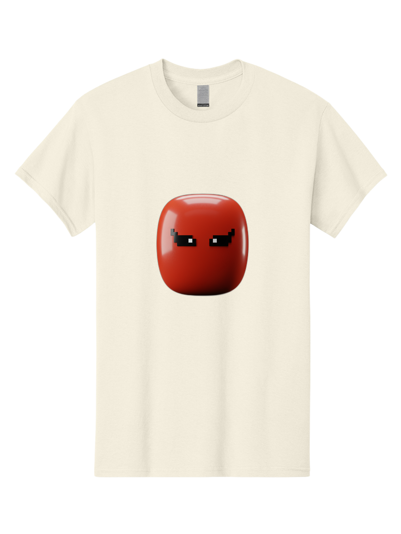 Angry-Tomato Men'S Graphic Tee, 100% Cotton, Comfortable Casual Summer Wear, Machine Washable, Angry Face, Pixel Art Style, Digital Illustration, Red Tomato, Emotive Expression, Playful Design, Cartoon Character Baa135 25