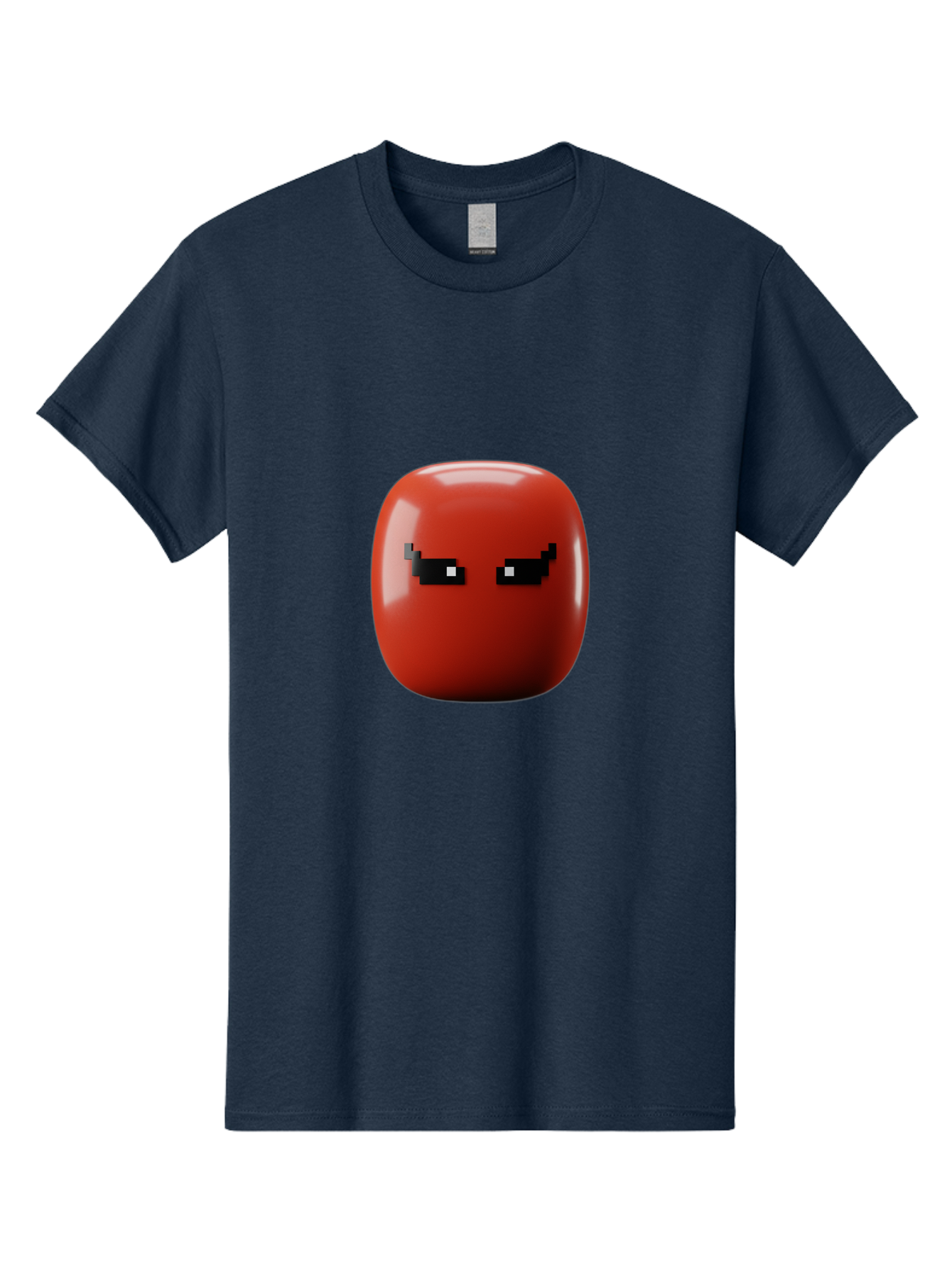 Angry-Tomato Men'S Graphic Tee, 100% Cotton, Comfortable Casual Summer Wear, Machine Washable, Angry Face, Pixel Art Style, Digital Illustration, Red Tomato, Emotive Expression, Playful Design, Cartoon Character Baa135 5