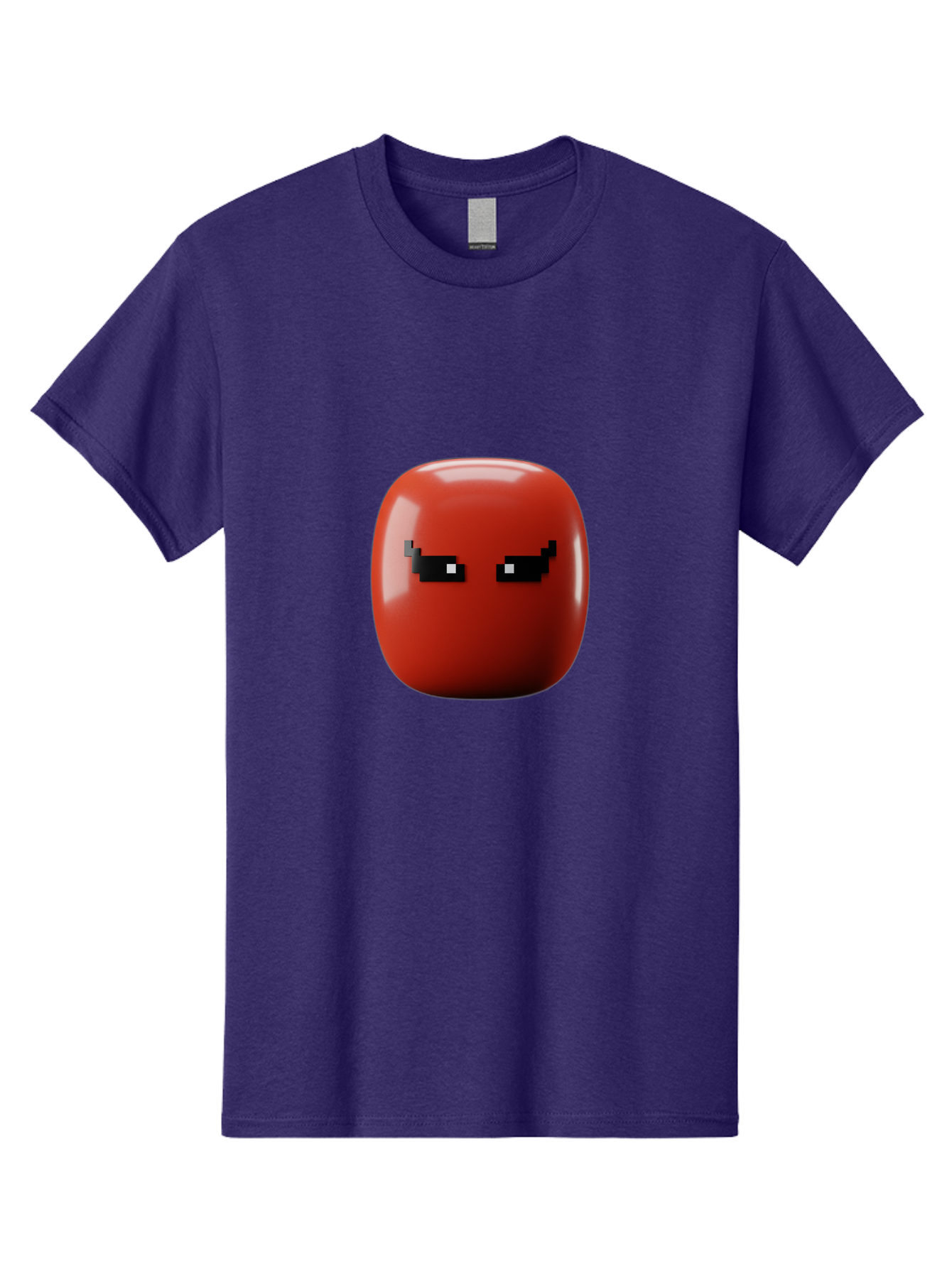 Angry-Tomato Men'S Graphic Tee, 100% Cotton, Comfortable Casual Summer Wear, Machine Washable, Angry Face, Pixel Art Style, Digital Illustration, Red Tomato, Emotive Expression, Playful Design, Cartoon Character Baa135 21