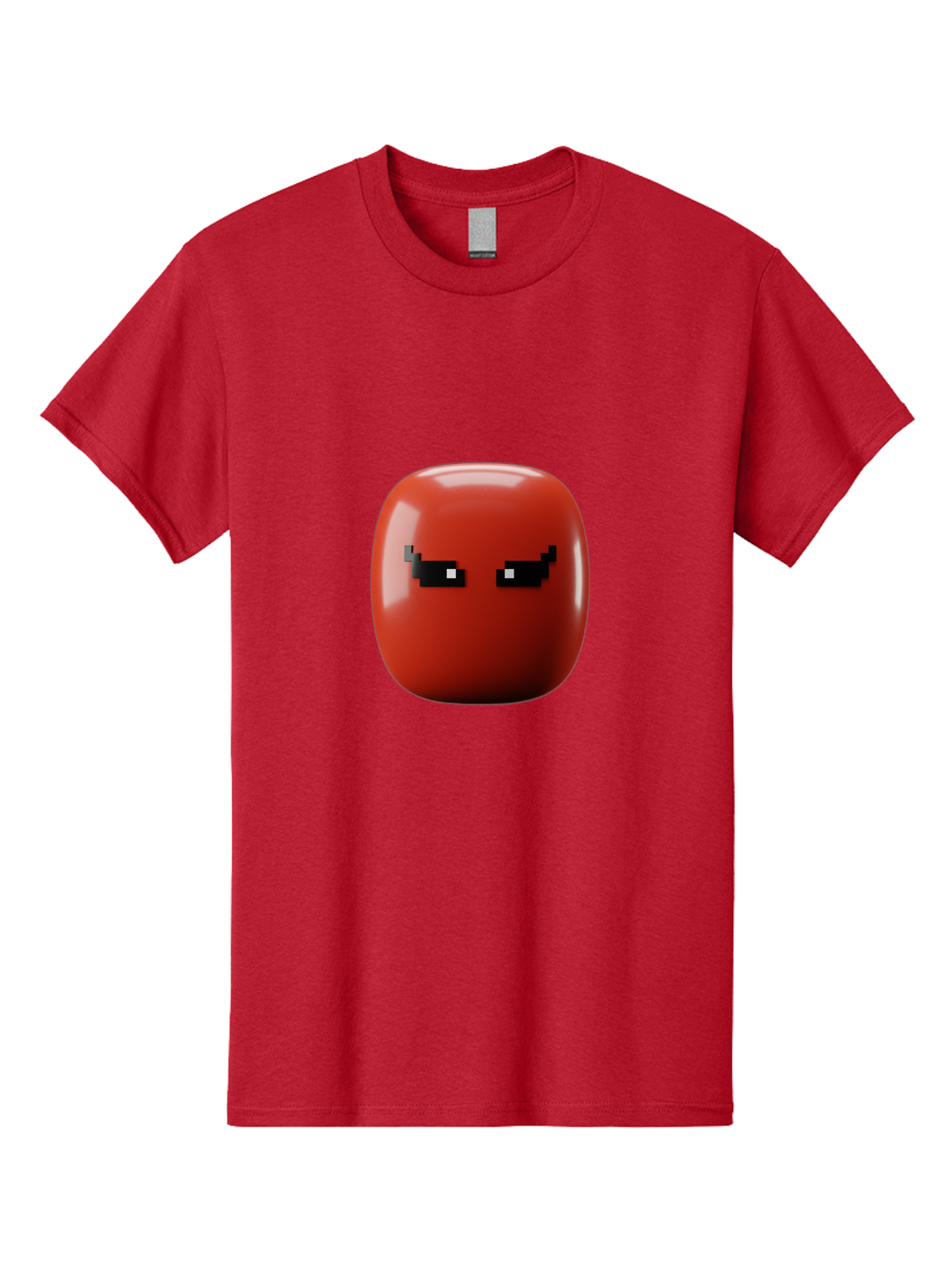 Angry-Tomato Men'S Graphic Tee, 100% Cotton, Comfortable Casual Summer Wear, Machine Washable, Angry Face, Pixel Art Style, Digital Illustration, Red Tomato, Emotive Expression, Playful Design, Cartoon Character Baa135 17