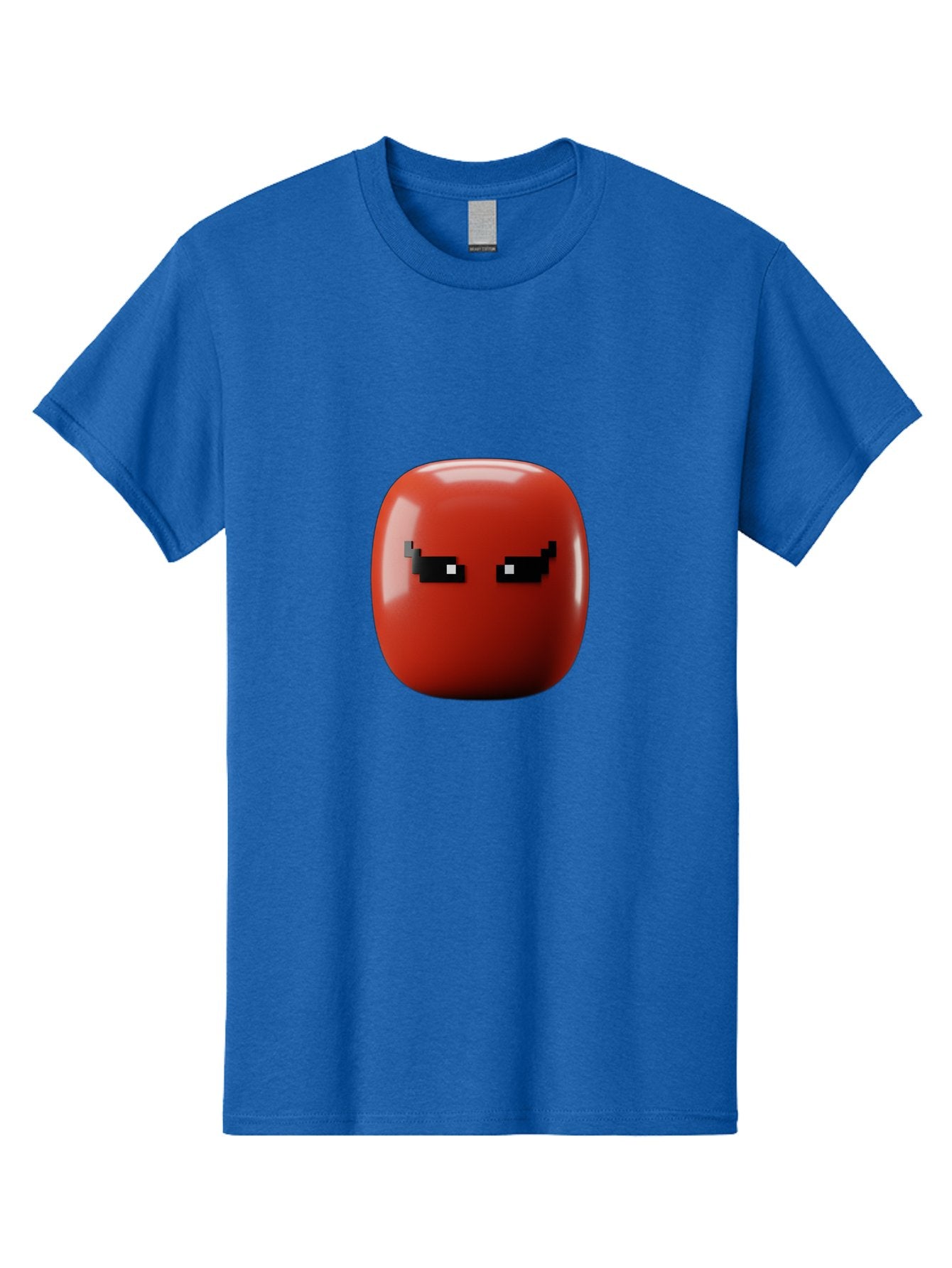 Angry-Tomato Men'S Graphic Tee, 100% Cotton, Comfortable Casual Summer Wear, Machine Washable, Angry Face, Pixel Art Style, Digital Illustration, Red Tomato, Emotive Expression, Playful Design, Cartoon Character Baa135 6