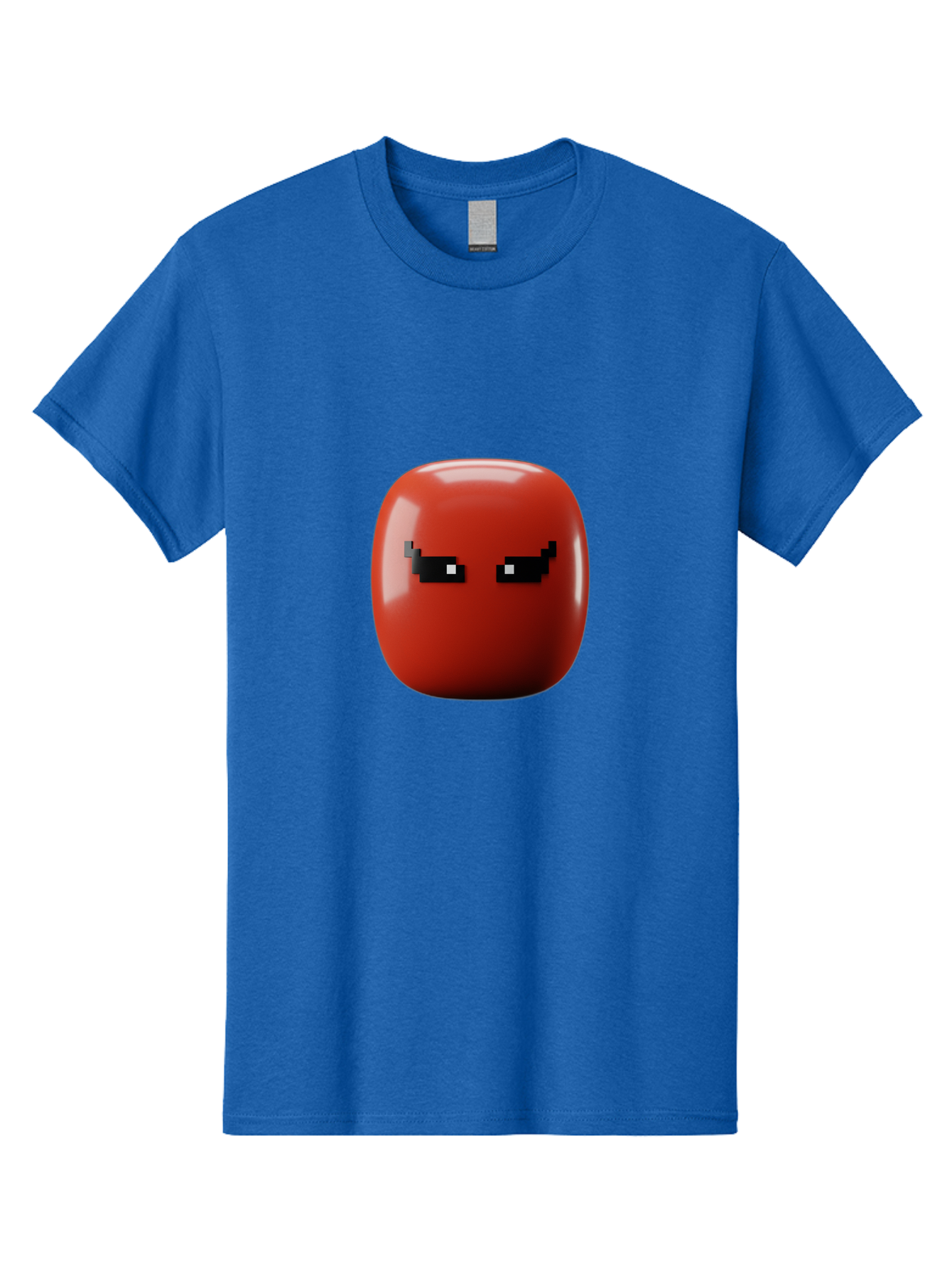 Angry-Tomato Men'S Graphic Tee, 100% Cotton, Comfortable Casual Summer Wear, Machine Washable, Angry Face, Pixel Art Style, Digital Illustration, Red Tomato, Emotive Expression, Playful Design, Cartoon Character Baa135 13