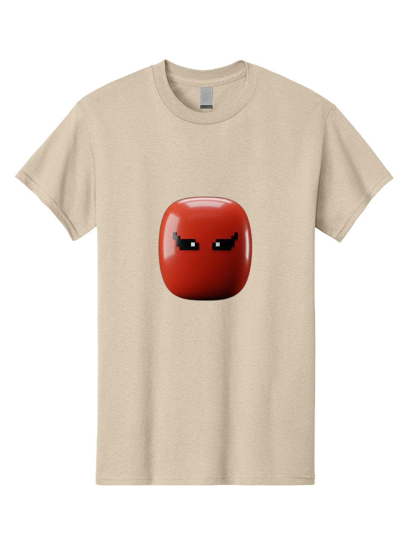 Angry-Tomato Men'S Graphic Tee, 100% Cotton, Comfortable Casual Summer Wear, Machine Washable, Angry Face, Pixel Art Style, Digital Illustration, Red Tomato, Emotive Expression, Playful Design, Cartoon Character Baa135 14