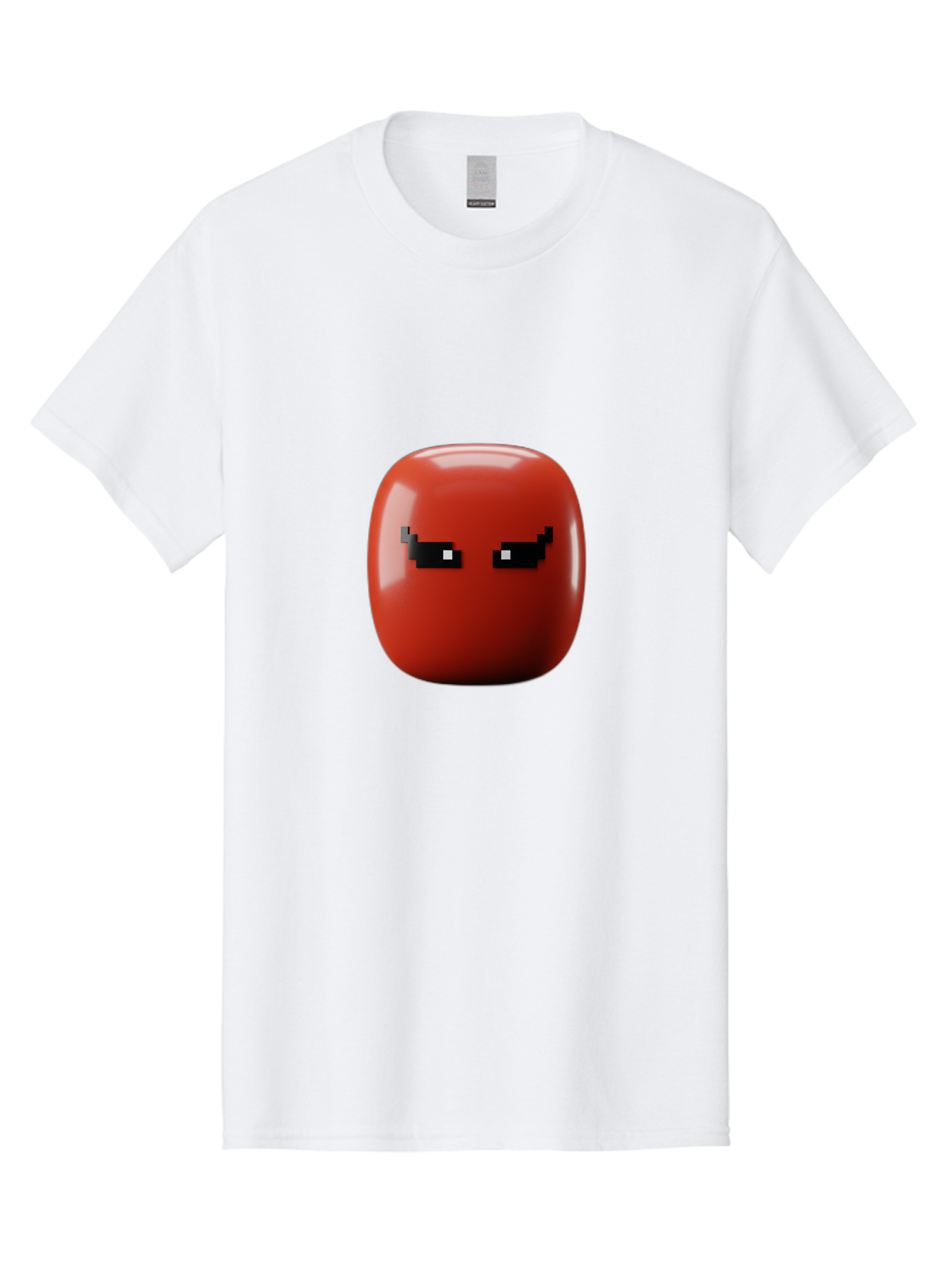 Angry-Tomato Men'S Graphic Tee, 100% Cotton, Comfortable Casual Summer Wear, Machine Washable, Angry Face, Pixel Art Style, Digital Illustration, Red Tomato, Emotive Expression, Playful Design, Cartoon Character Baa135 9