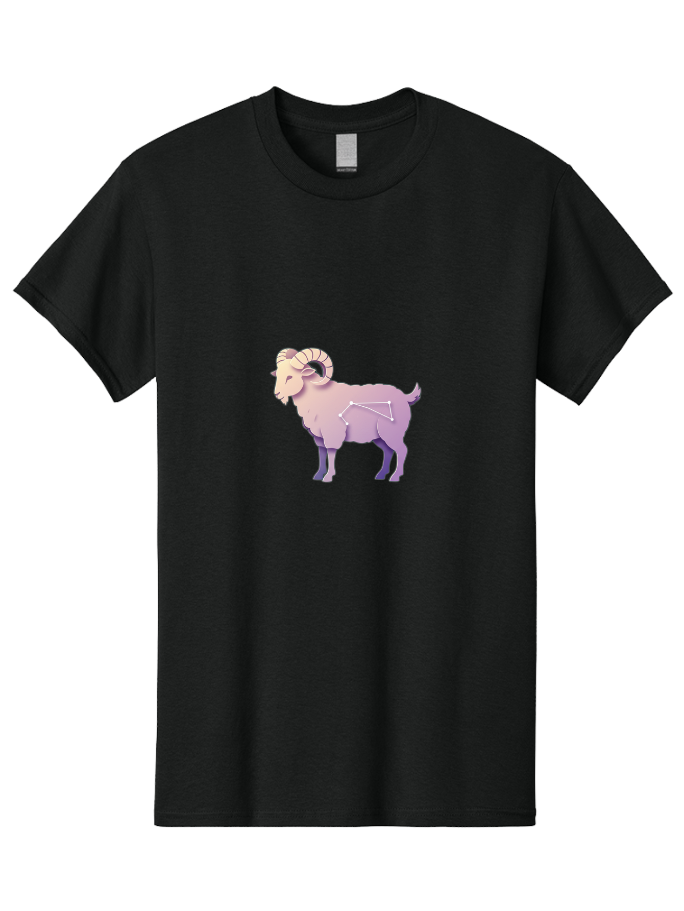 Aries-Constellation-Goat Men'S Graphic Tee, 100% Cotton, Comfortable Casual Summer Wear, Machine Washable, Ram Constellation, Aries Zodiac Sign, Goat Symbolism, Astrology Illustration, Horoscope Graphics, Constellation Diagram, Zodiac Artwork Baa138 3