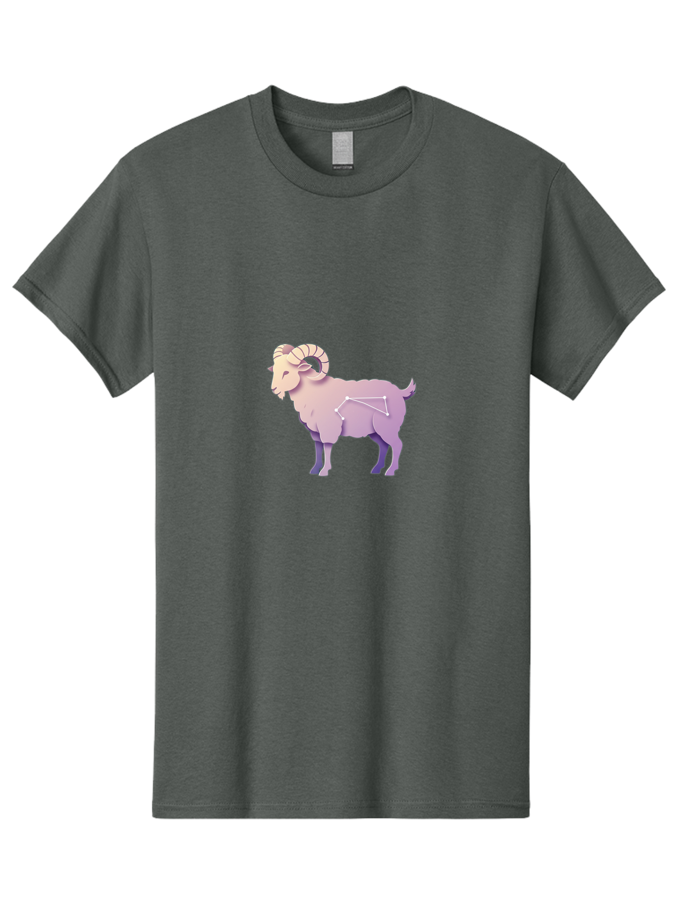 Aries-Constellation-Goat Men'S Graphic Tee, 100% Cotton, Comfortable Casual Summer Wear, Machine Washable, Ram Constellation, Aries Zodiac Sign, Goat Symbolism, Astrology Illustration, Horoscope Graphics, Constellation Diagram, Zodiac Artwork Baa138 15