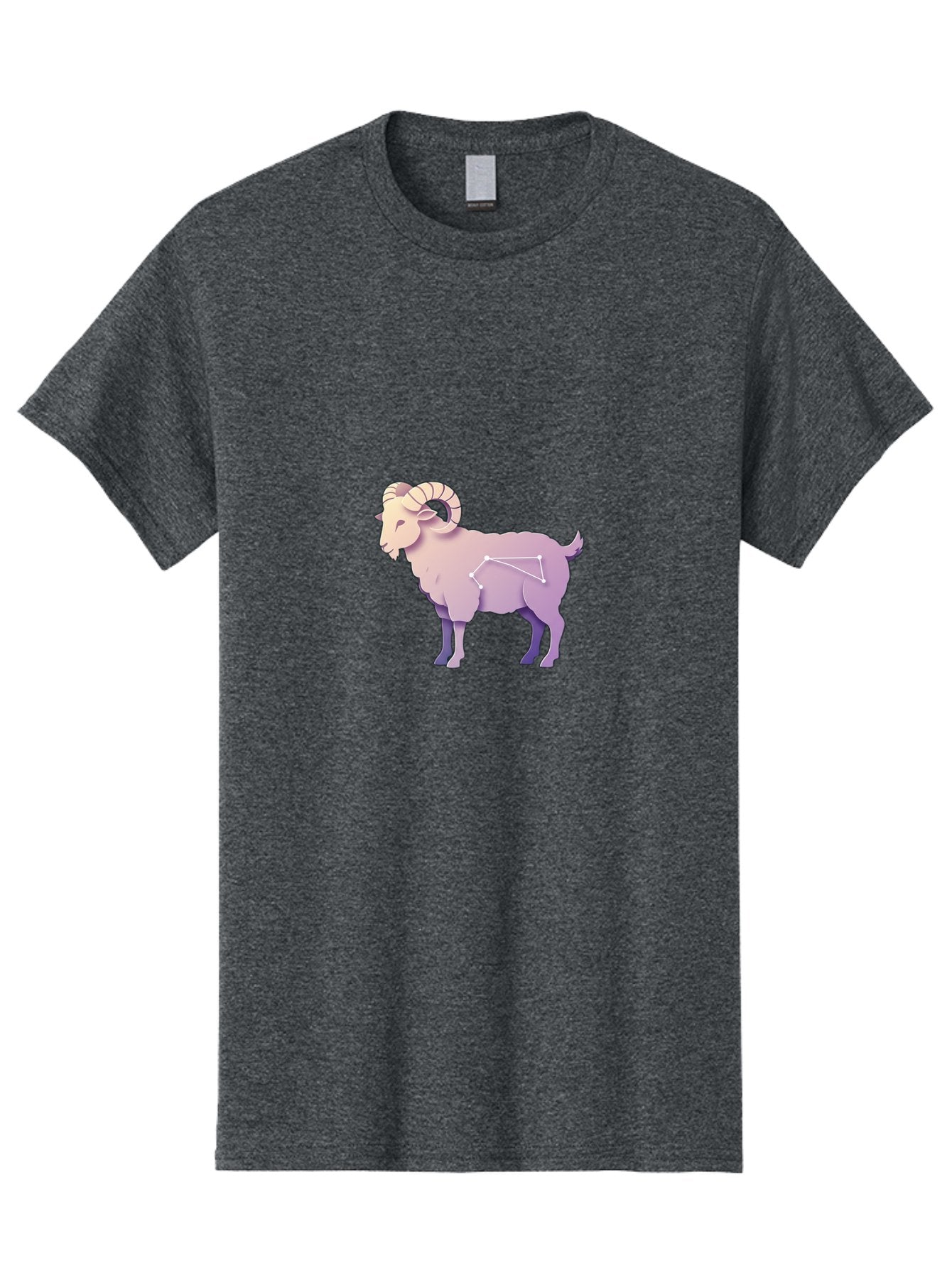 Aries-Constellation-Goat Men'S Graphic Tee, 100% Cotton, Comfortable Casual Summer Wear, Machine Washable, Ram Constellation, Aries Zodiac Sign, Goat Symbolism, Astrology Illustration, Horoscope Graphics, Constellation Diagram, Zodiac Artwork Baa138 4