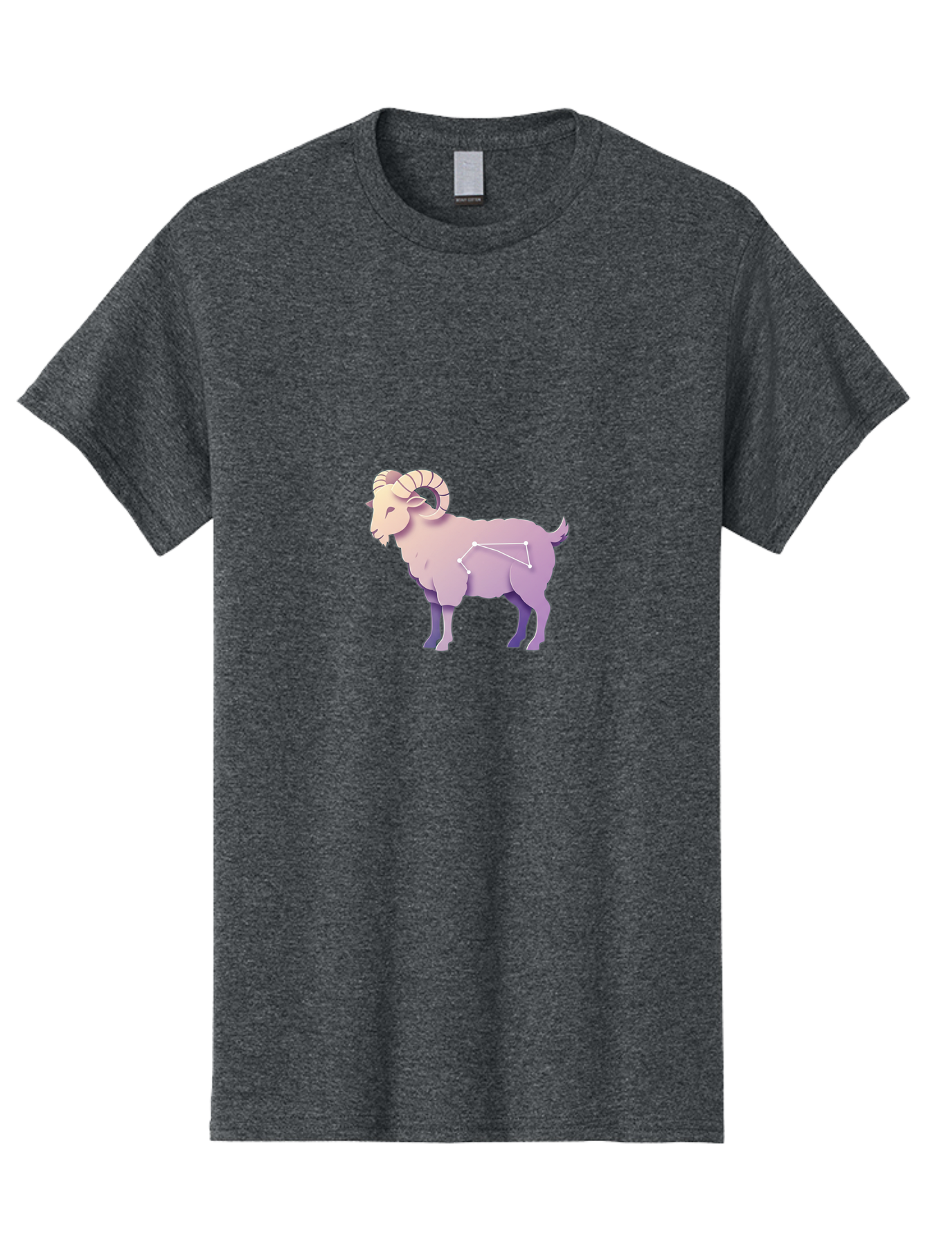 Aries-Constellation-Goat Men'S Graphic Tee, 100% Cotton, Comfortable Casual Summer Wear, Machine Washable, Ram Constellation, Aries Zodiac Sign, Goat Symbolism, Astrology Illustration, Horoscope Graphics, Constellation Diagram, Zodiac Artwork Baa138 23
