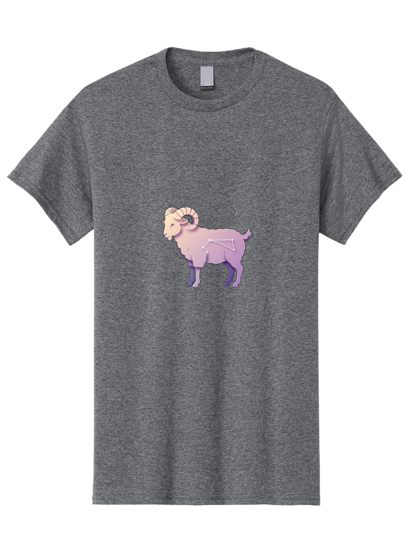 Aries-Constellation-Goat Men'S Graphic Tee, 100% Cotton, Comfortable Casual Summer Wear, Machine Washable, Ram Constellation, Aries Zodiac Sign, Goat Symbolism, Astrology Illustration, Horoscope Graphics, Constellation Diagram, Zodiac Artwork Baa138 10