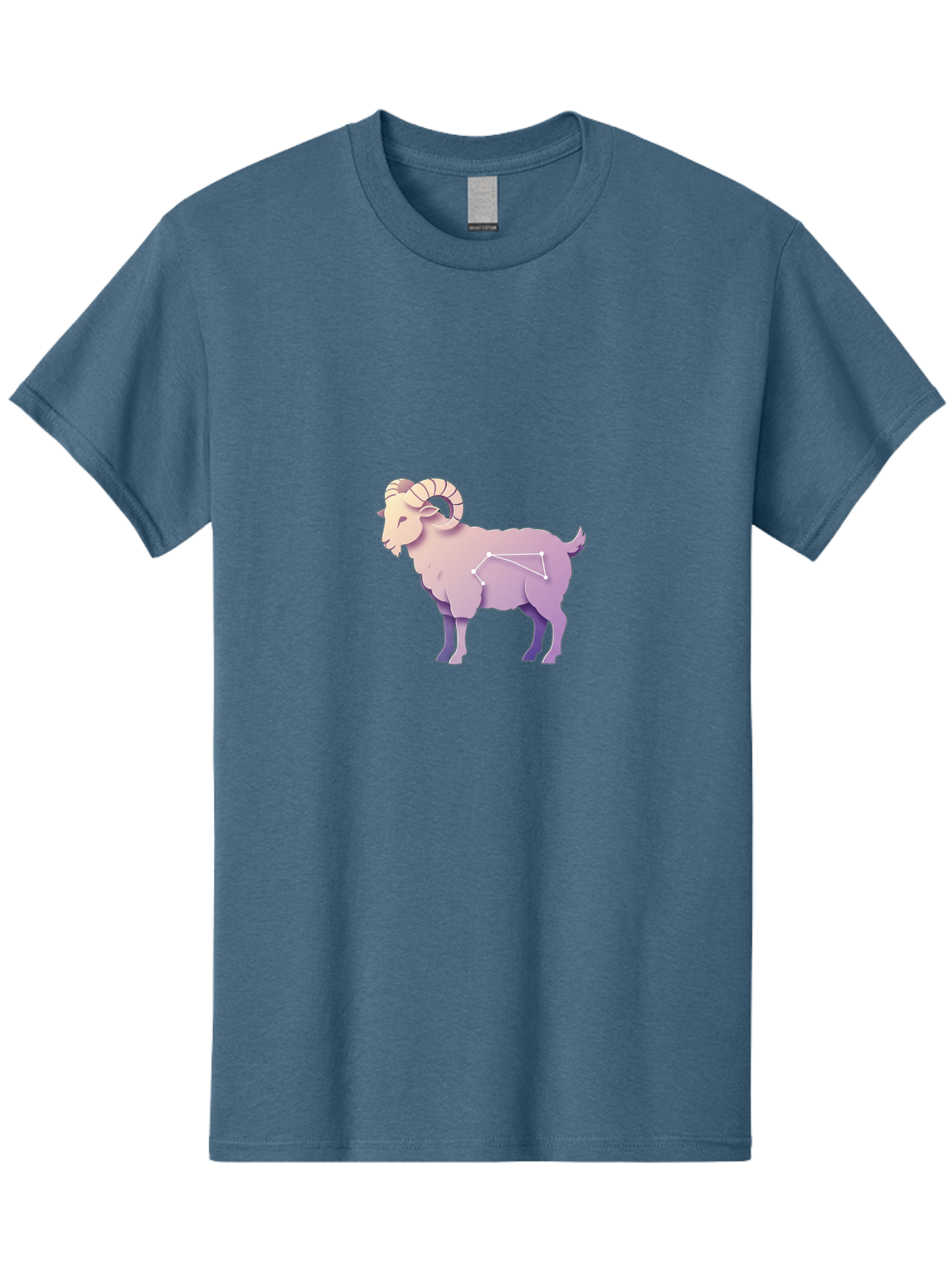Aries-Constellation-Goat Men'S Graphic Tee, 100% Cotton, Comfortable Casual Summer Wear, Machine Washable, Ram Constellation, Aries Zodiac Sign, Goat Symbolism, Astrology Illustration, Horoscope Graphics, Constellation Diagram, Zodiac Artwork Baa138 9