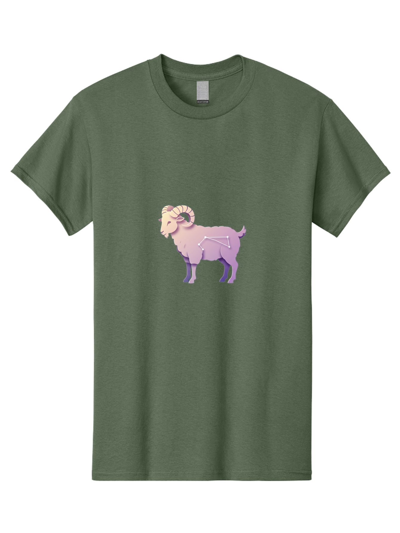 Aries-Constellation-Goat Men'S Graphic Tee, 100% Cotton, Comfortable Casual Summer Wear, Machine Washable, Ram Constellation, Aries Zodiac Sign, Goat Symbolism, Astrology Illustration, Horoscope Graphics, Constellation Diagram, Zodiac Artwork Baa138 25