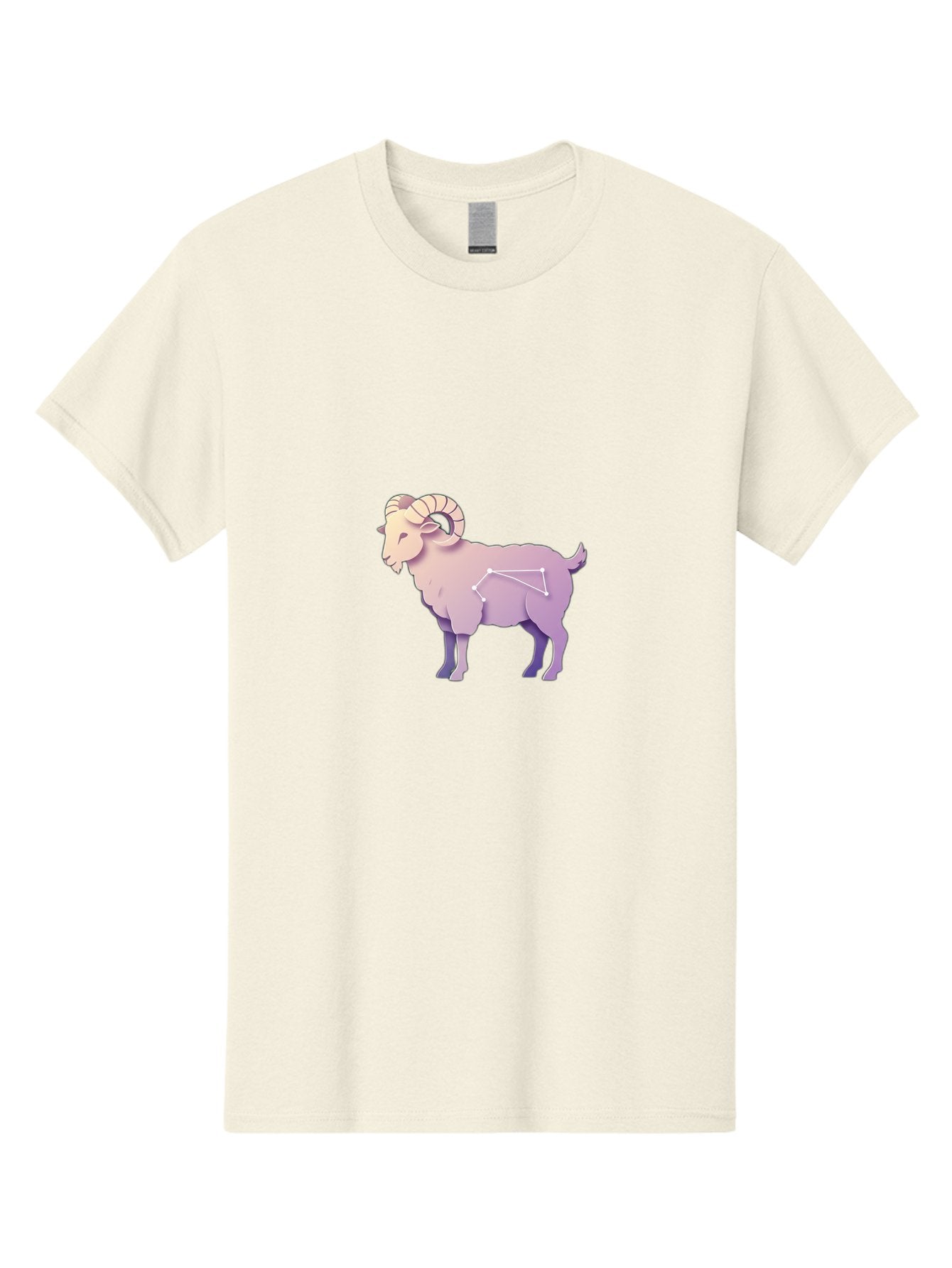 Aries-Constellation-Goat Men'S Graphic Tee, 100% Cotton, Comfortable Casual Summer Wear, Machine Washable, Ram Constellation, Aries Zodiac Sign, Goat Symbolism, Astrology Illustration, Horoscope Graphics, Constellation Diagram, Zodiac Artwork Baa138 8