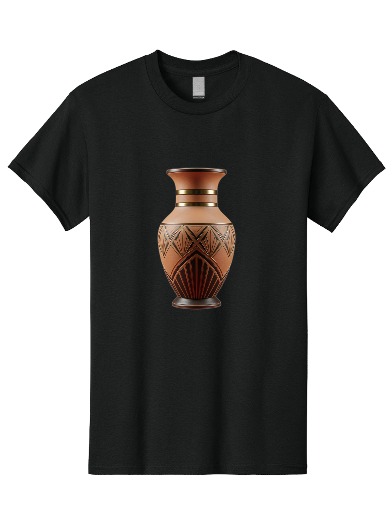 Art-Deco-Vase Men'S Graphic Tee, 100% Cotton, Comfortable Casual Summer Wear, Machine Washable, Copper Vase, Antique Vase, Decorative Vase, Geometric Patterns, Ornate Design, Vintage Decor, Luxury Home Decor, Elegant Interior Design, Baa139 27