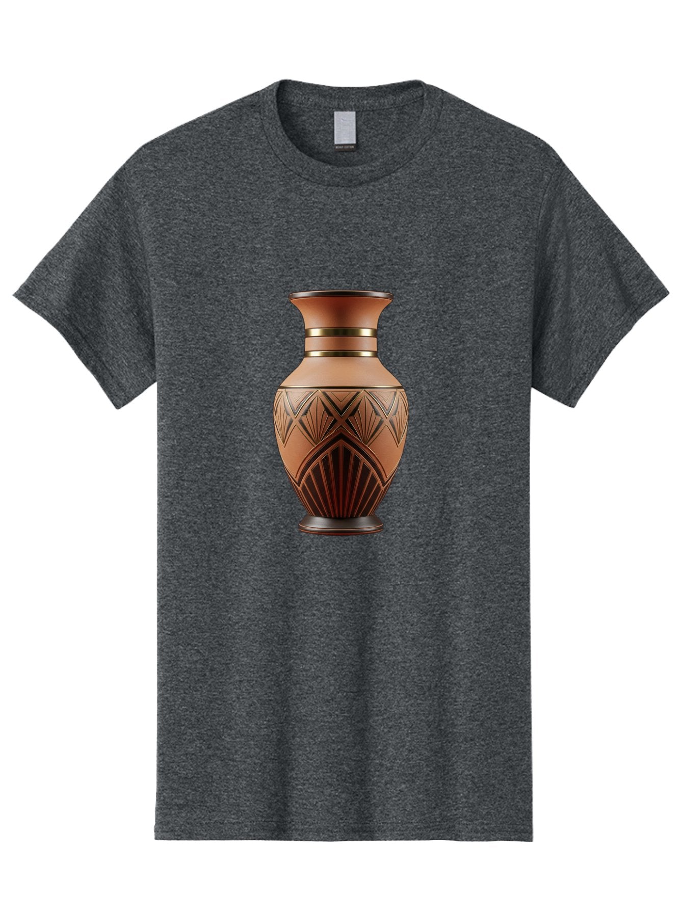 Art-Deco-Vase Men'S Graphic Tee, 100% Cotton, Comfortable Casual Summer Wear, Machine Washable, Copper Vase, Antique Vase, Decorative Vase, Geometric Patterns, Ornate Design, Vintage Decor, Luxury Home Decor, Elegant Interior Design, Baa139 11