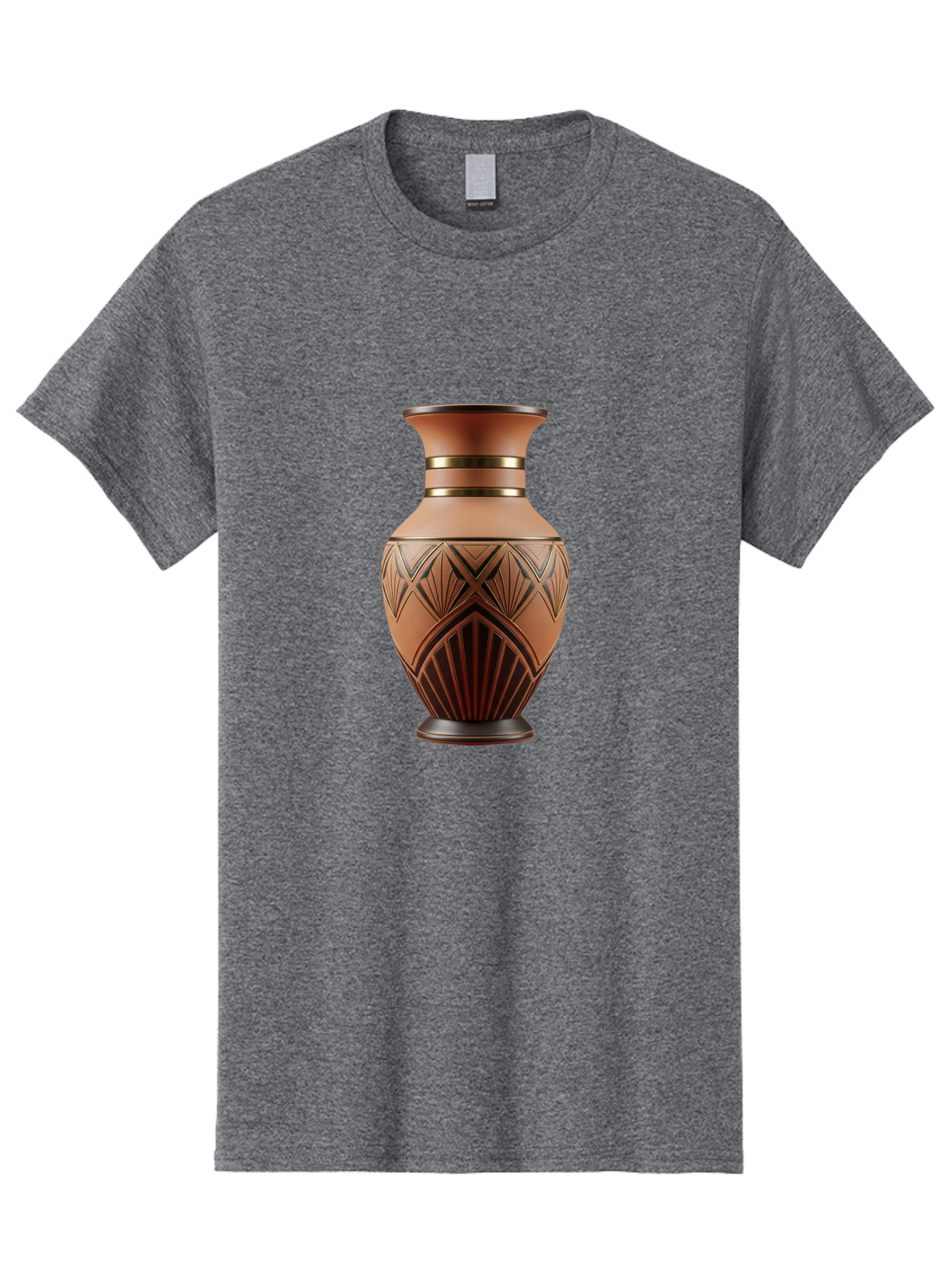 Art-Deco-Vase Men'S Graphic Tee, 100% Cotton, Comfortable Casual Summer Wear, Machine Washable, Copper Vase, Antique Vase, Decorative Vase, Geometric Patterns, Ornate Design, Vintage Decor, Luxury Home Decor, Elegant Interior Design, Baa139 17