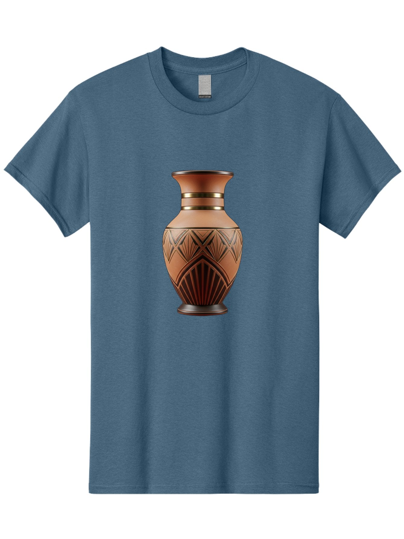 Art-Deco-Vase Men'S Graphic Tee, 100% Cotton, Comfortable Casual Summer Wear, Machine Washable, Copper Vase, Antique Vase, Decorative Vase, Geometric Patterns, Ornate Design, Vintage Decor, Luxury Home Decor, Elegant Interior Design, Baa139 14
